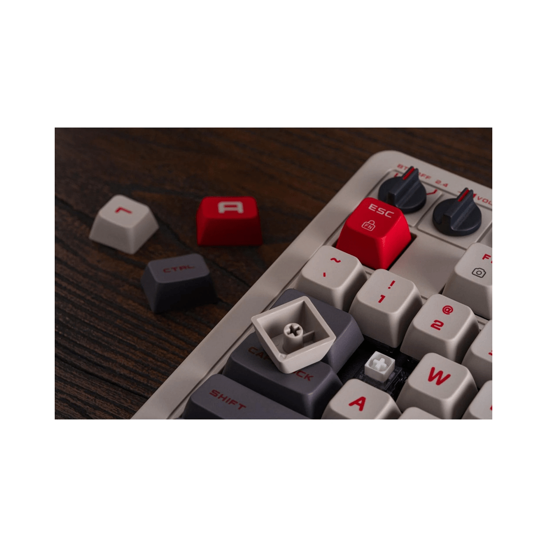 7 8BitDo Retro 108 Wireless Mechanical Keyboard - N Edition - Grey, 7 of 10