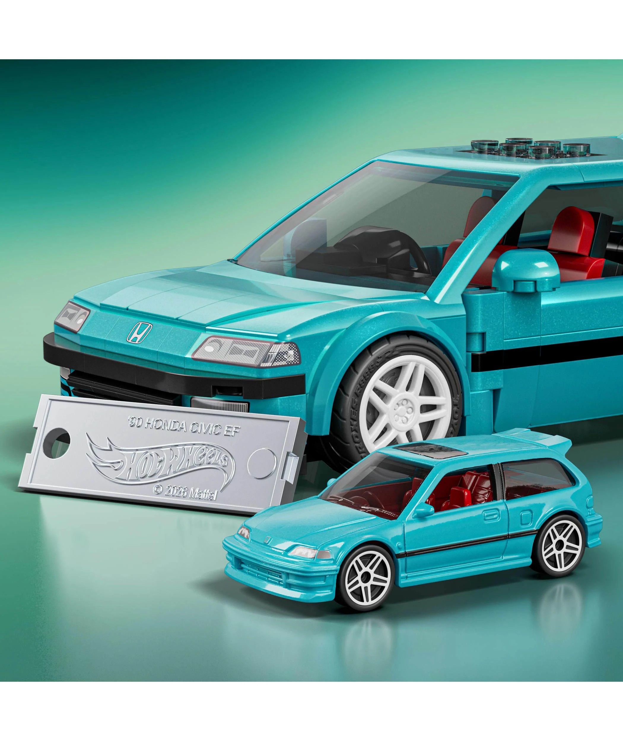5 Mattel Brick Shop Hot Wheels Custom ’90 Honda Civic EF Building Toy Kit - Multi, 5 of 6