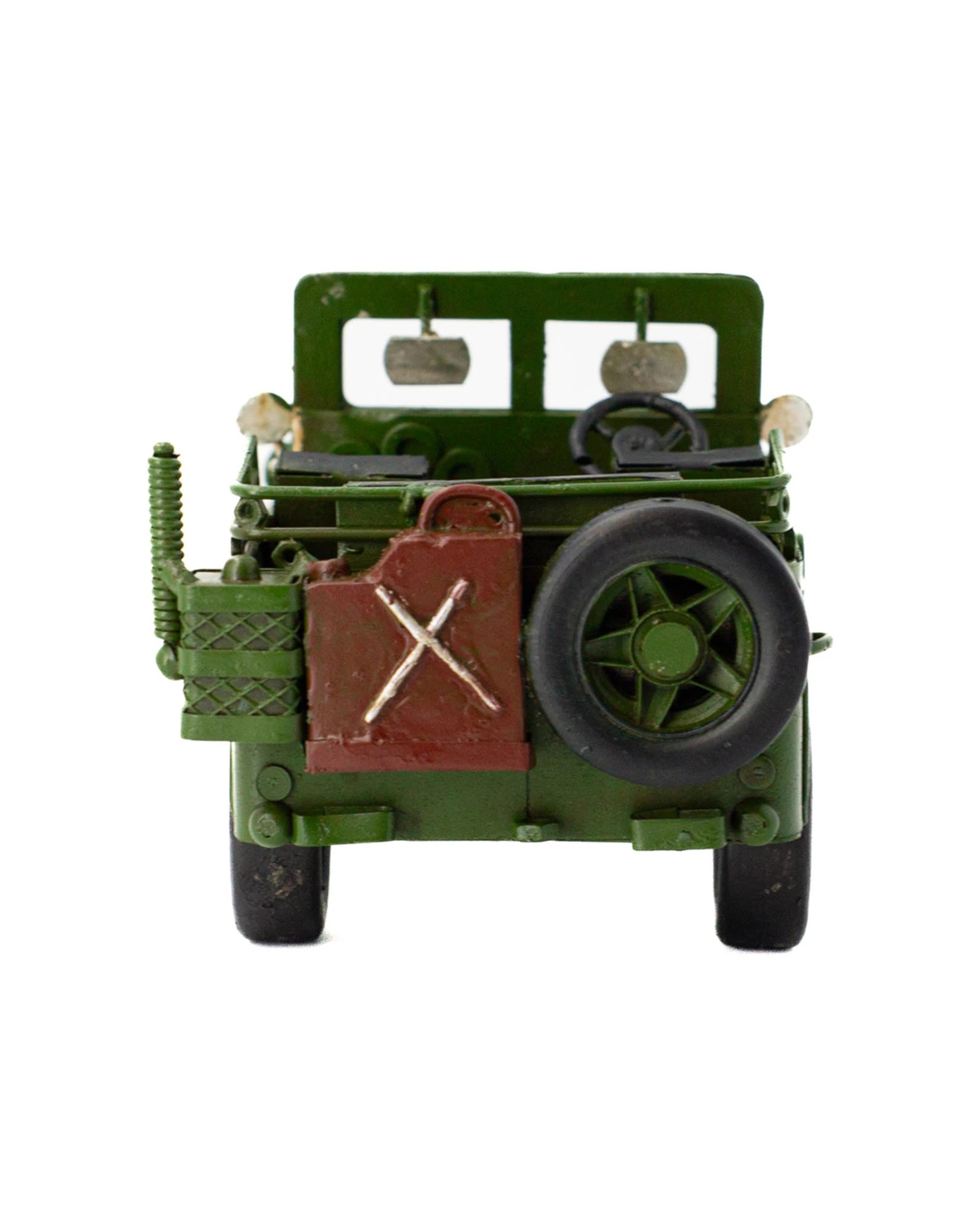 5 BOYLE Army Jeep Metal Display Ornament Home Decor 17cm Handmade - Green, 5 of 6