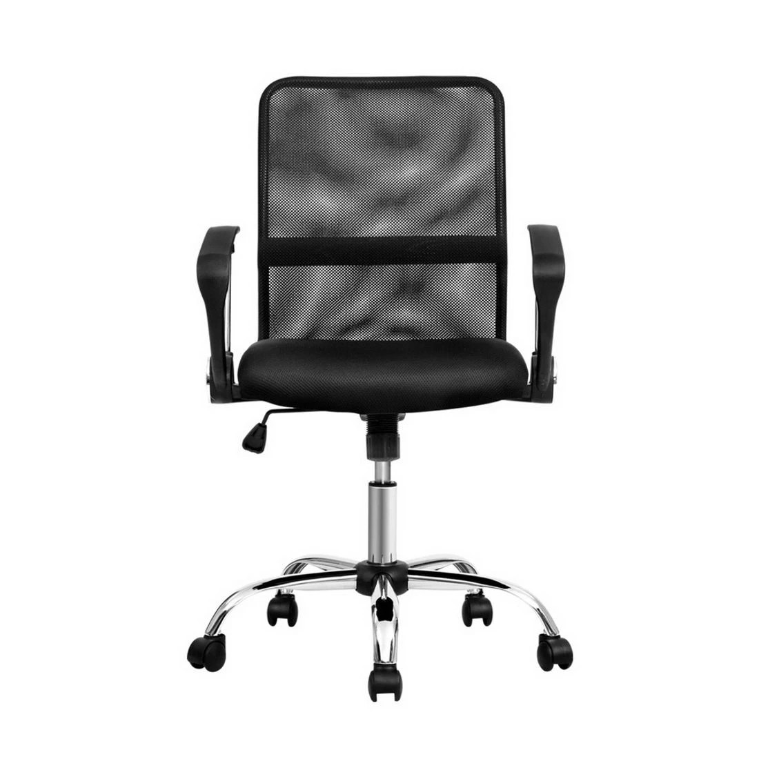 3 Artiss Mesh Office Chair Mid Back - Black, 3 of 6