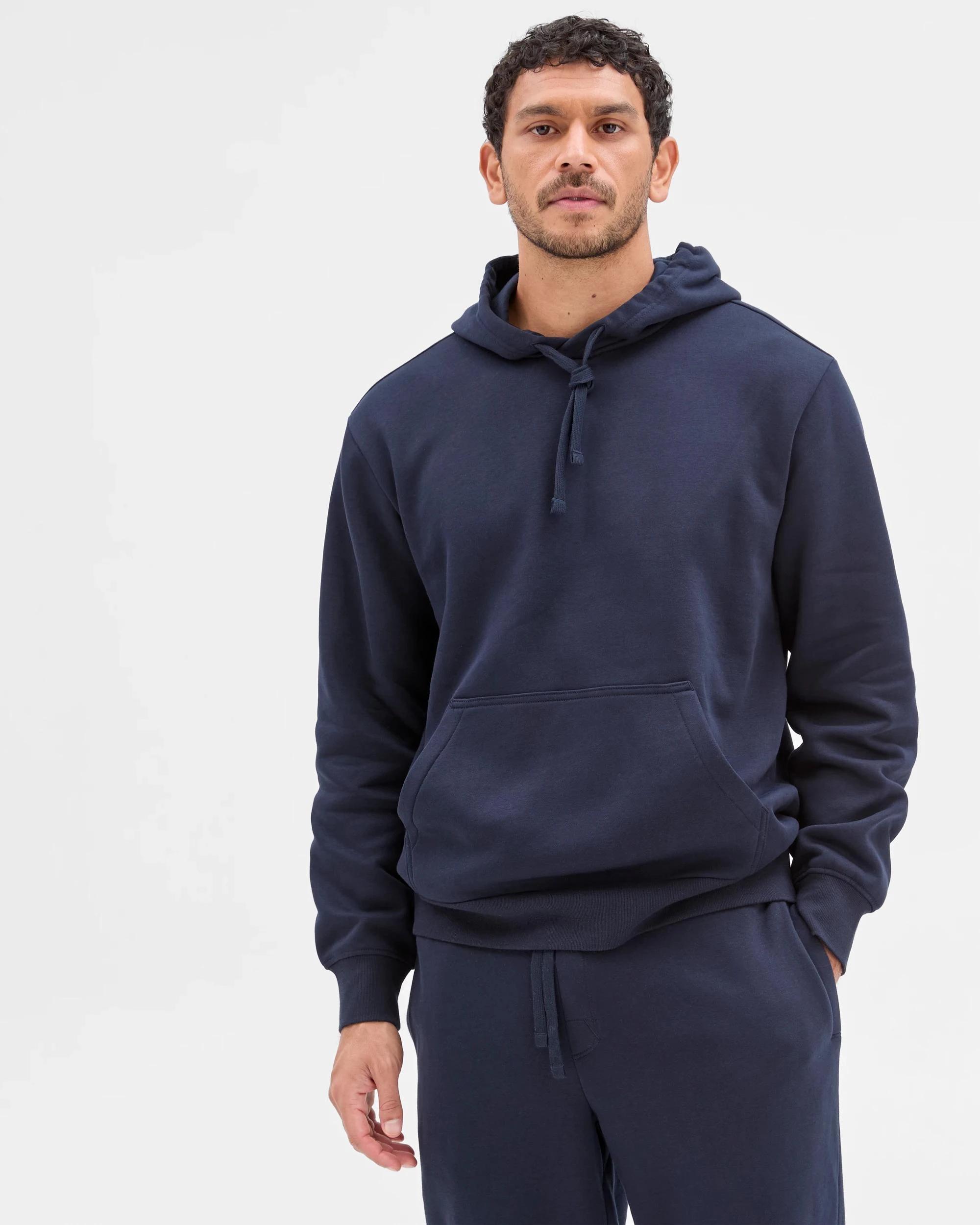 2 Target Man Australian Cotton Blend Popover Hoodie NAVY, 2 of 6
