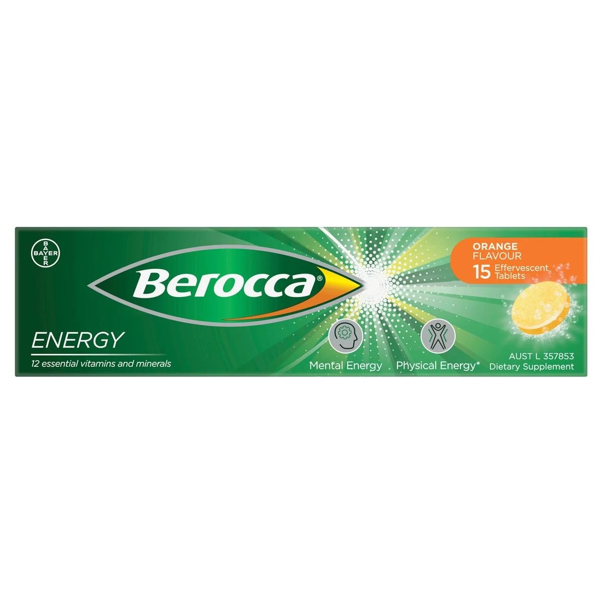 6 15 Pack Berroca Energy Orange Flavour Effervescent Tablets, 6 of 10