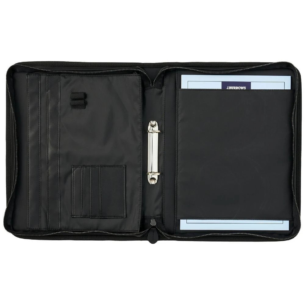 2 J.Burrows A4 Zipper Compendium Black, 2 of 4