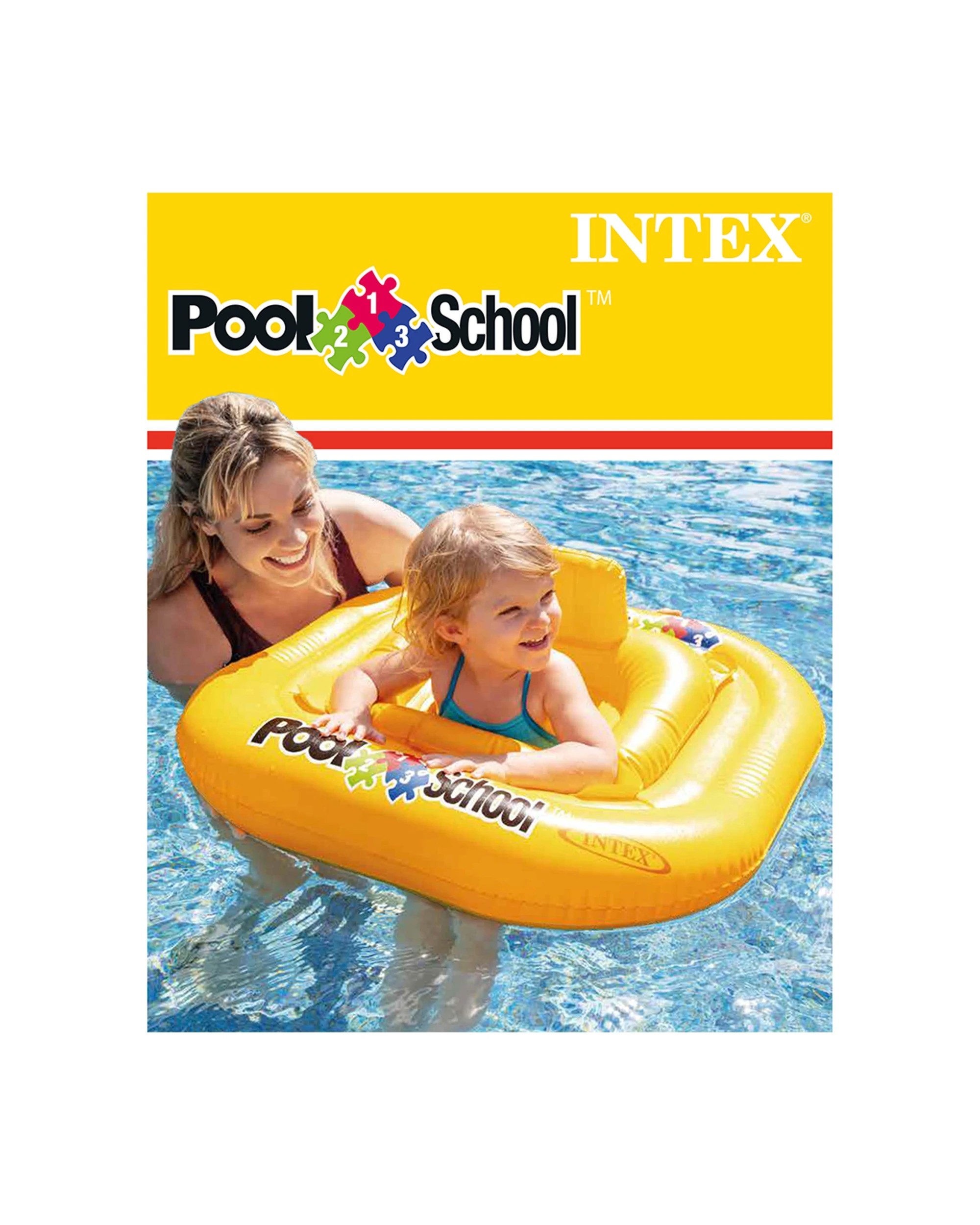 4 Intex Pool School Deluxe Baby Swimming Inflatable Float - Yellow, 4 of 4