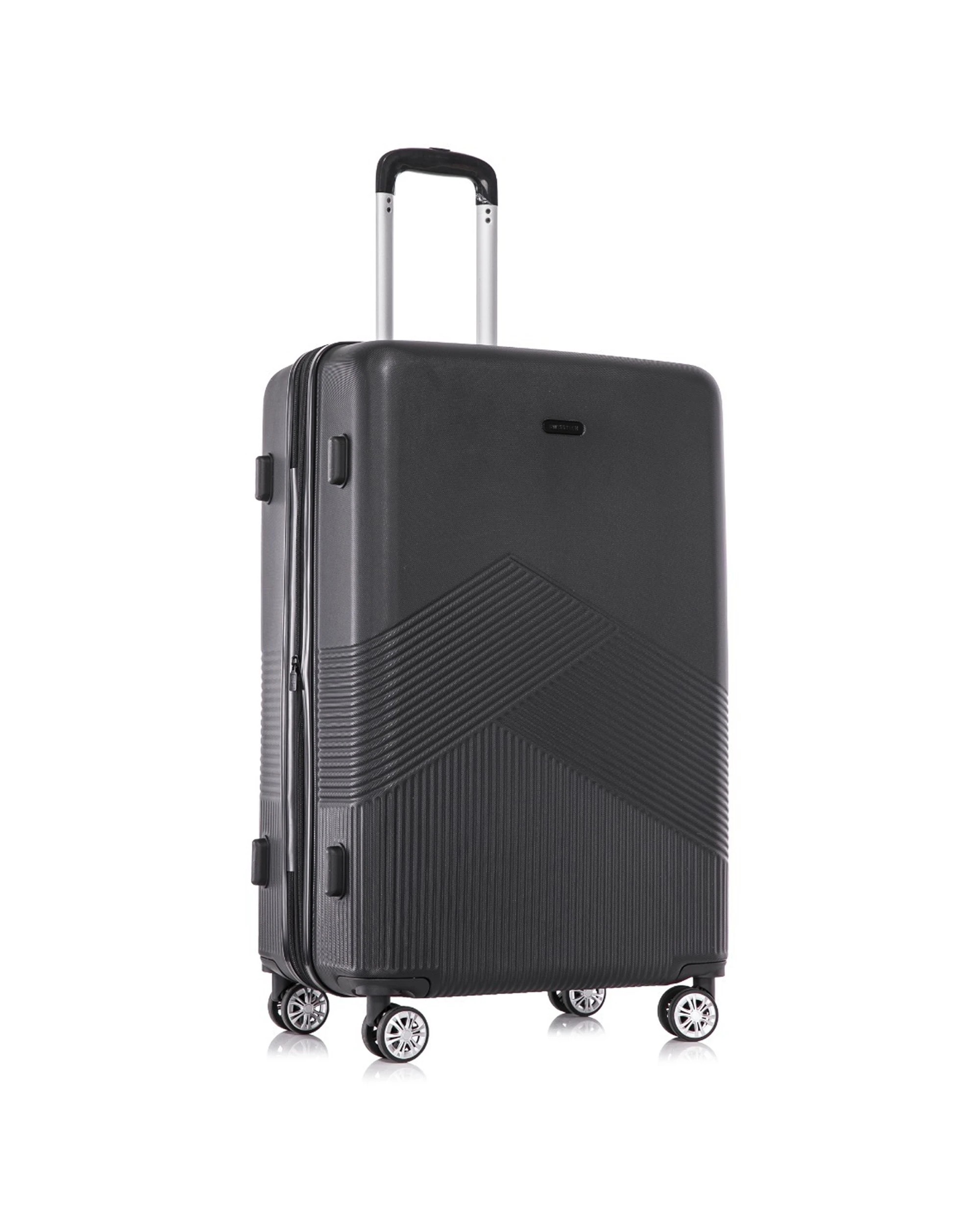 3 SwissTech Alpine 114L 76cm Checked Luggage - Black, 3 of 8