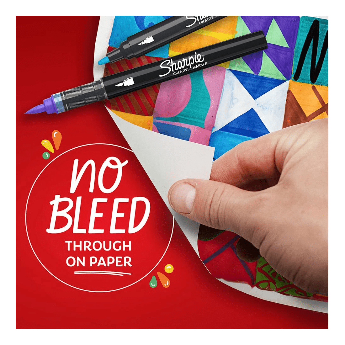 4 Sharpie Creative Acrylic Brush Marker Red, 4 of 6