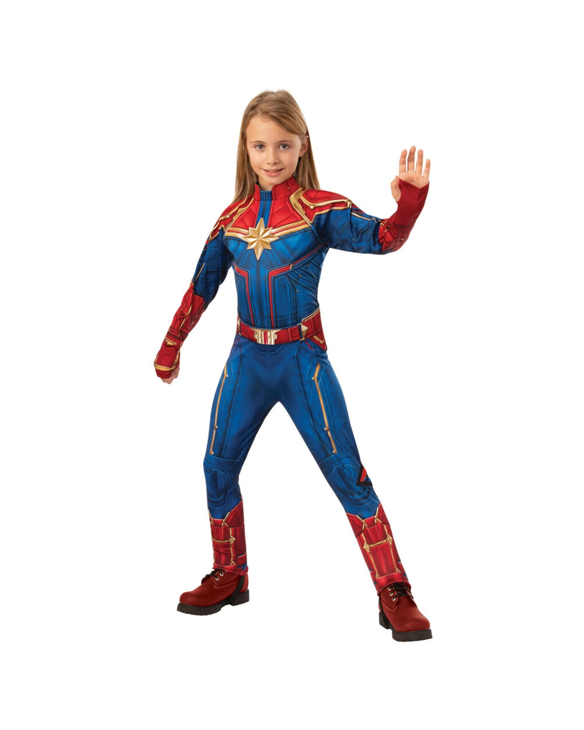 1 Marvel Captain Marvel Deluxe Hero Suit Dress Up Costume S - Multi, 1 of 2