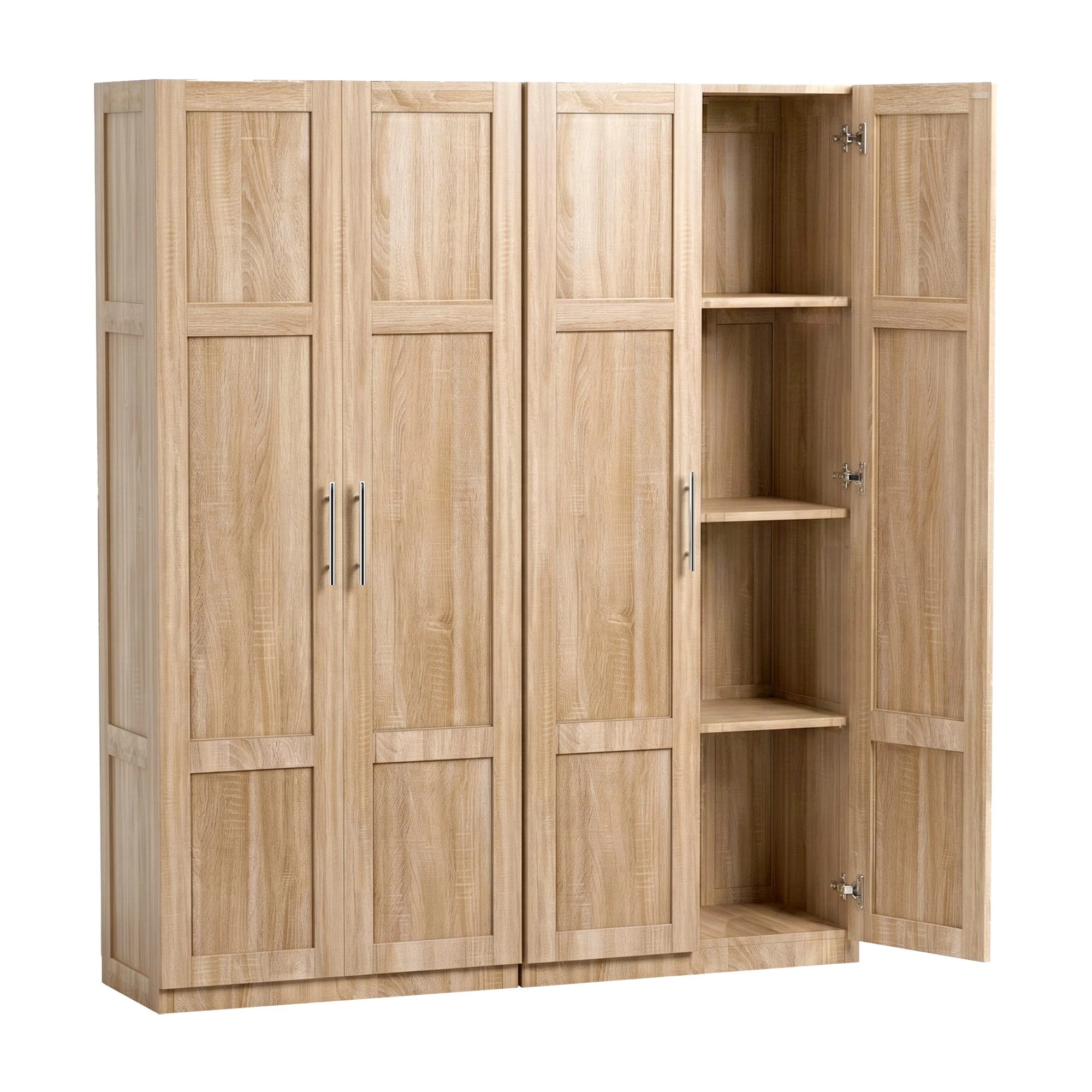 1 Artiss 2x Buffet Unit Cabinet Sideboard Pantry 180cm - Natural, 1 of 8