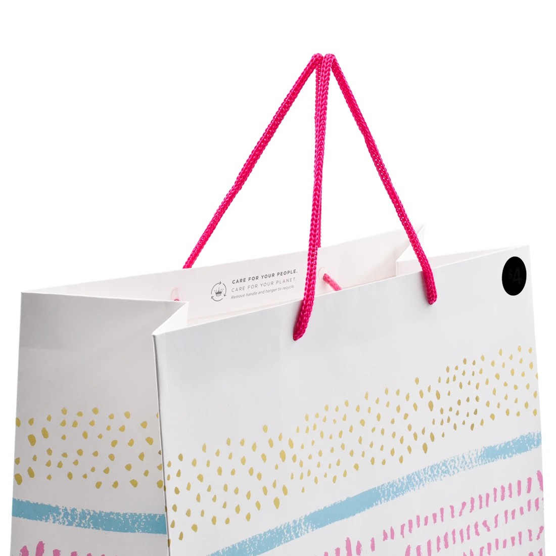 3 Hallmark Large Multi-Colour Stripe Gift Bag, 3 of 3