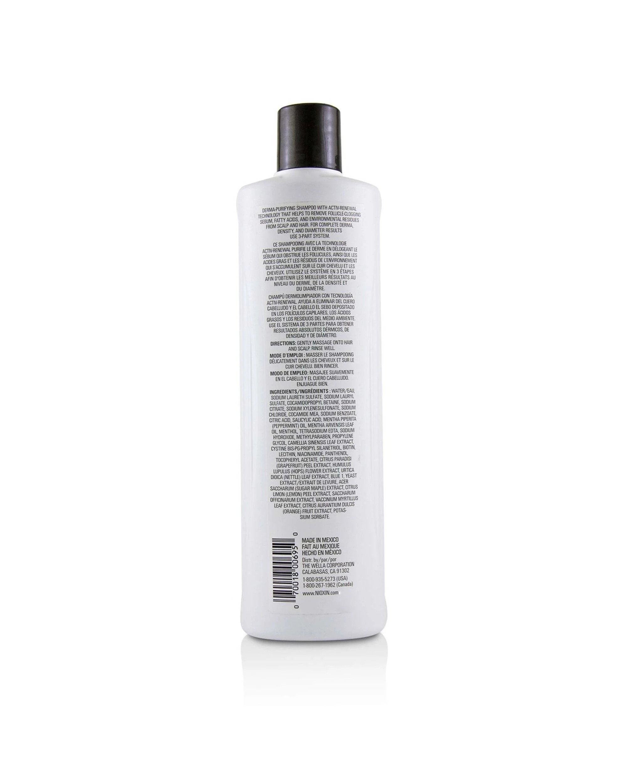 4 Nioxin Derma Purifying System 1 Cleanser Shampoo (Natural Hair, Light Thinning)  300ml/10.1oz, 4 of 4