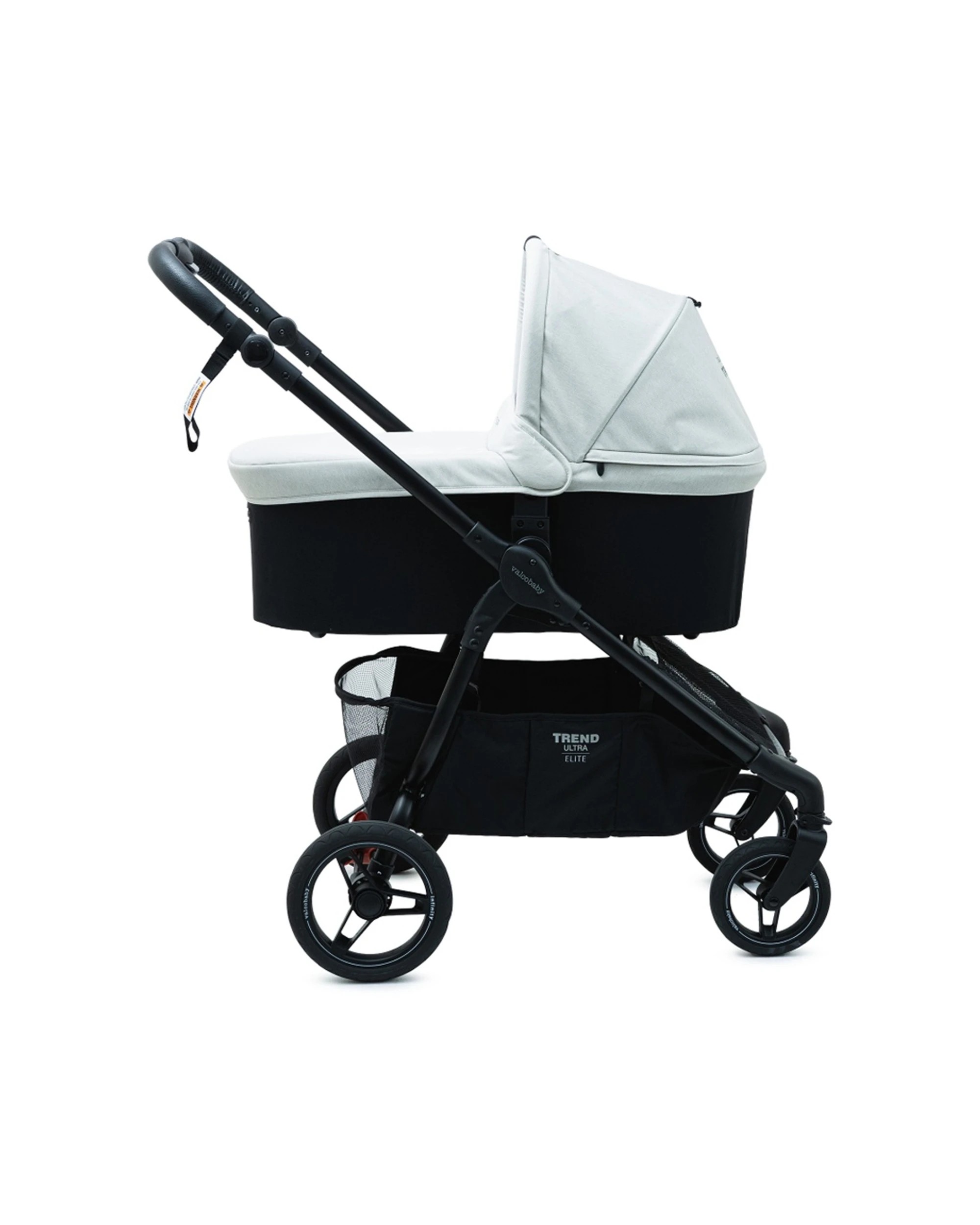 3 Valcobaby Trend 4 Ultra Pram Stroller Bassinet Adjustable Hood Security - Grey, 3 of 4