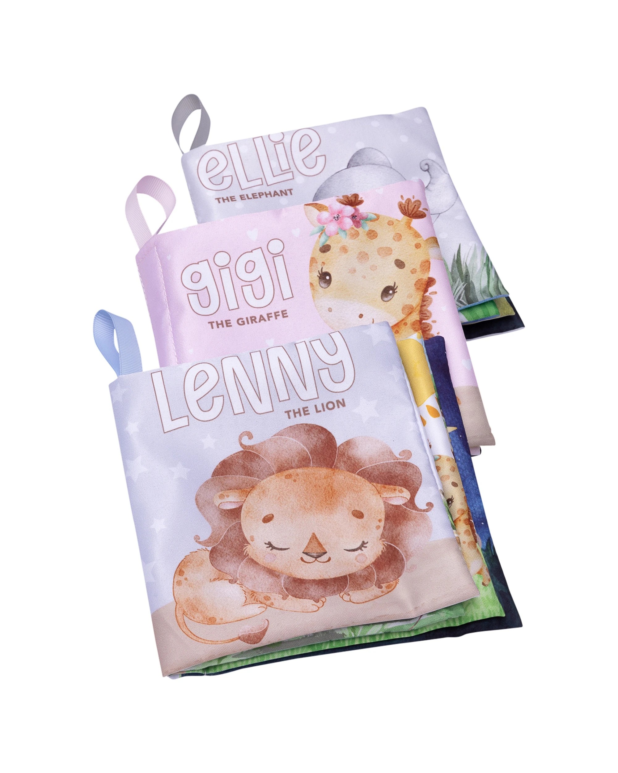 3 Splosh Baby Lion Soft Cloth Book Polyester Early Learning Sensory Educational - Blue, 3 of 3