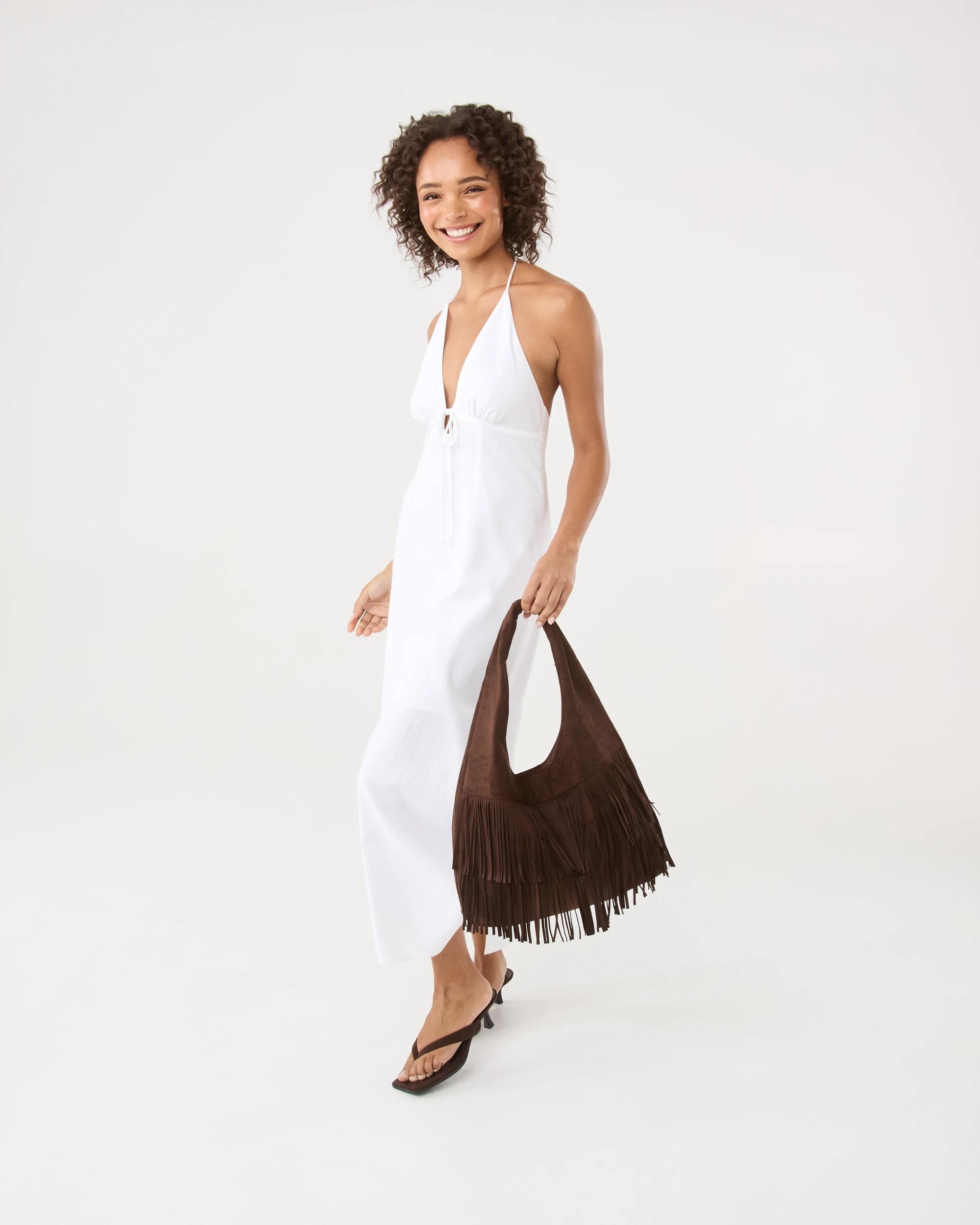 5 Fringe Shoulder Bag Deep Fudge, 5 of 7