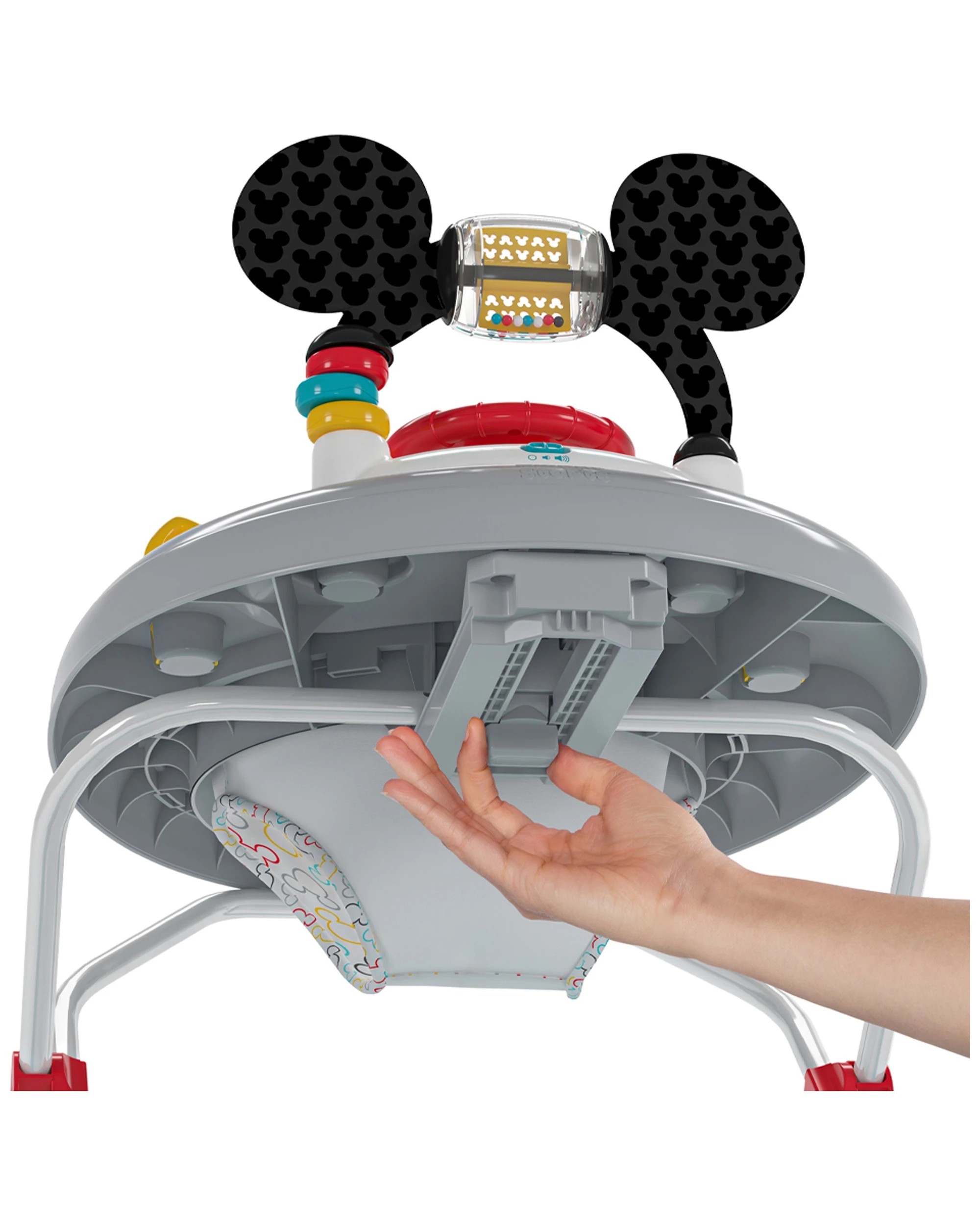 6 Bright Starts Disney Mickey Mouse Foldable Baby Walker With Music & Play Toys 6 Months+
 - Multi, 6 of 8