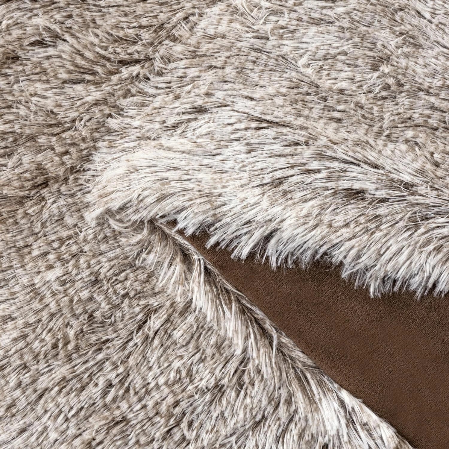 4 Gioia Casa Double-Sided Faux Fur Shaggy Throw Blanket Soft Warm Plush - Chestnut, 4 of 4