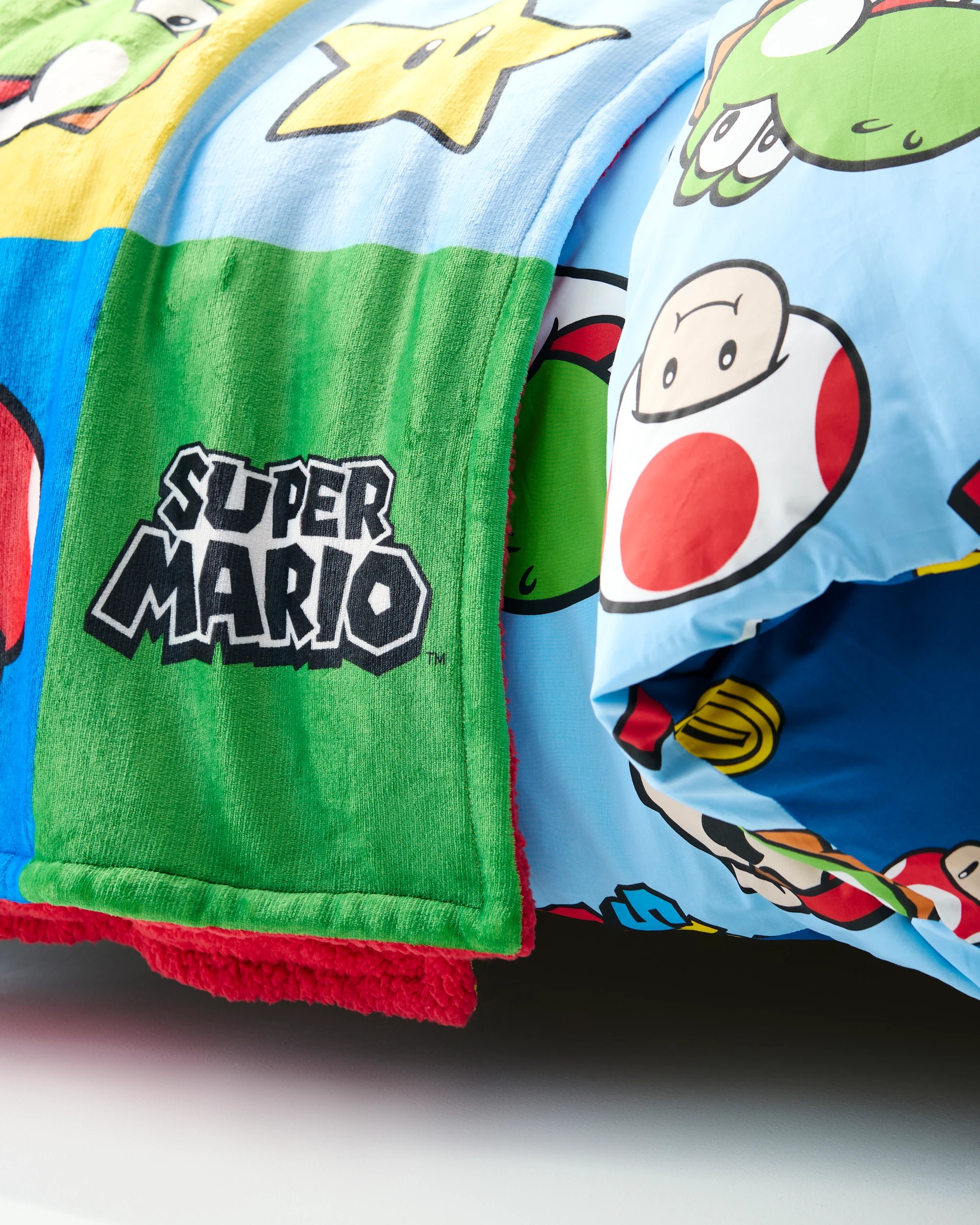 7 Super Mario Cotton Kids Quilt Cover Set - Queen Bed - Blue, 7 of 10