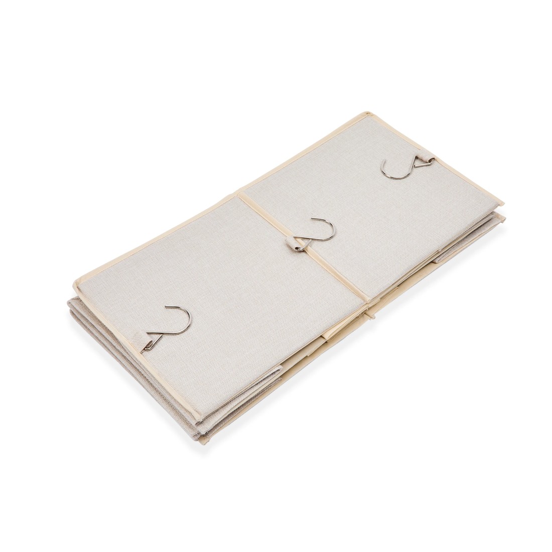 7 Linen Look 8 Cube Hanging Organiser - Beige, 7 of 8