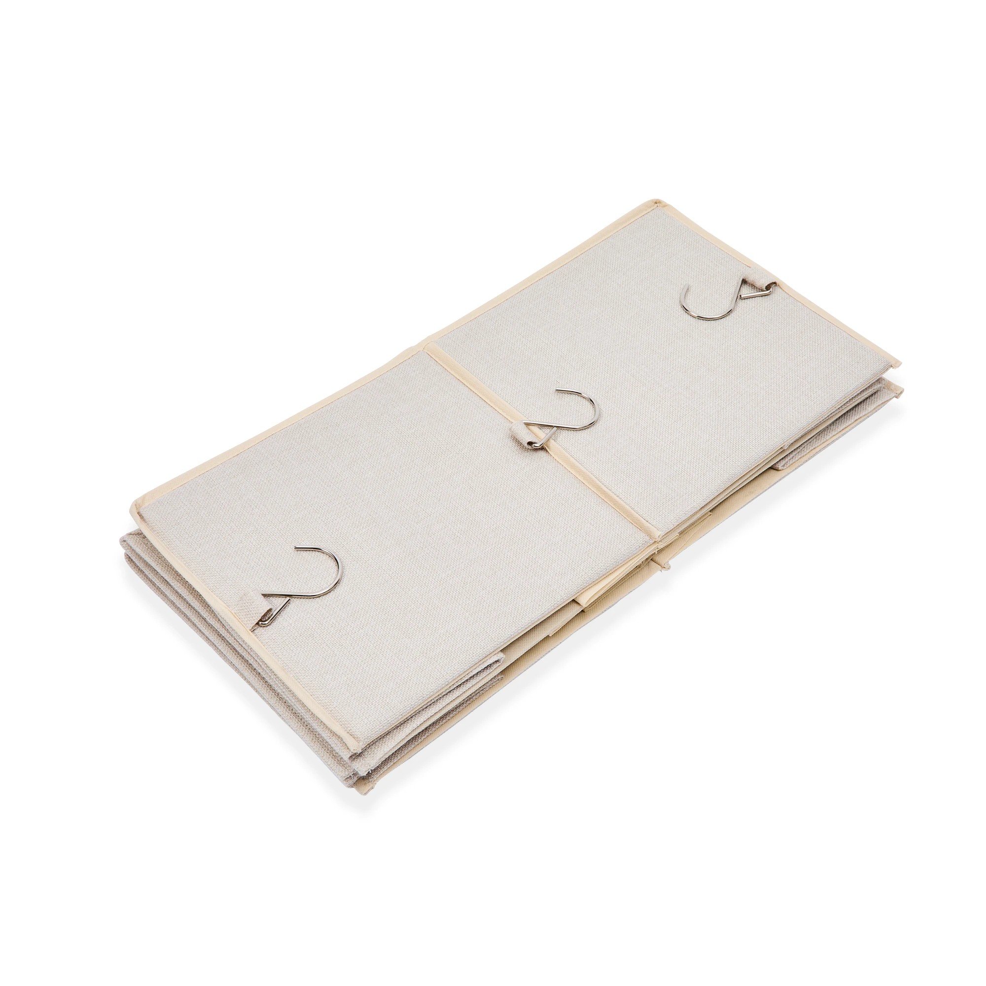 7 Linen Look 8 Cube Hanging Organiser - Beige, 7 of 8