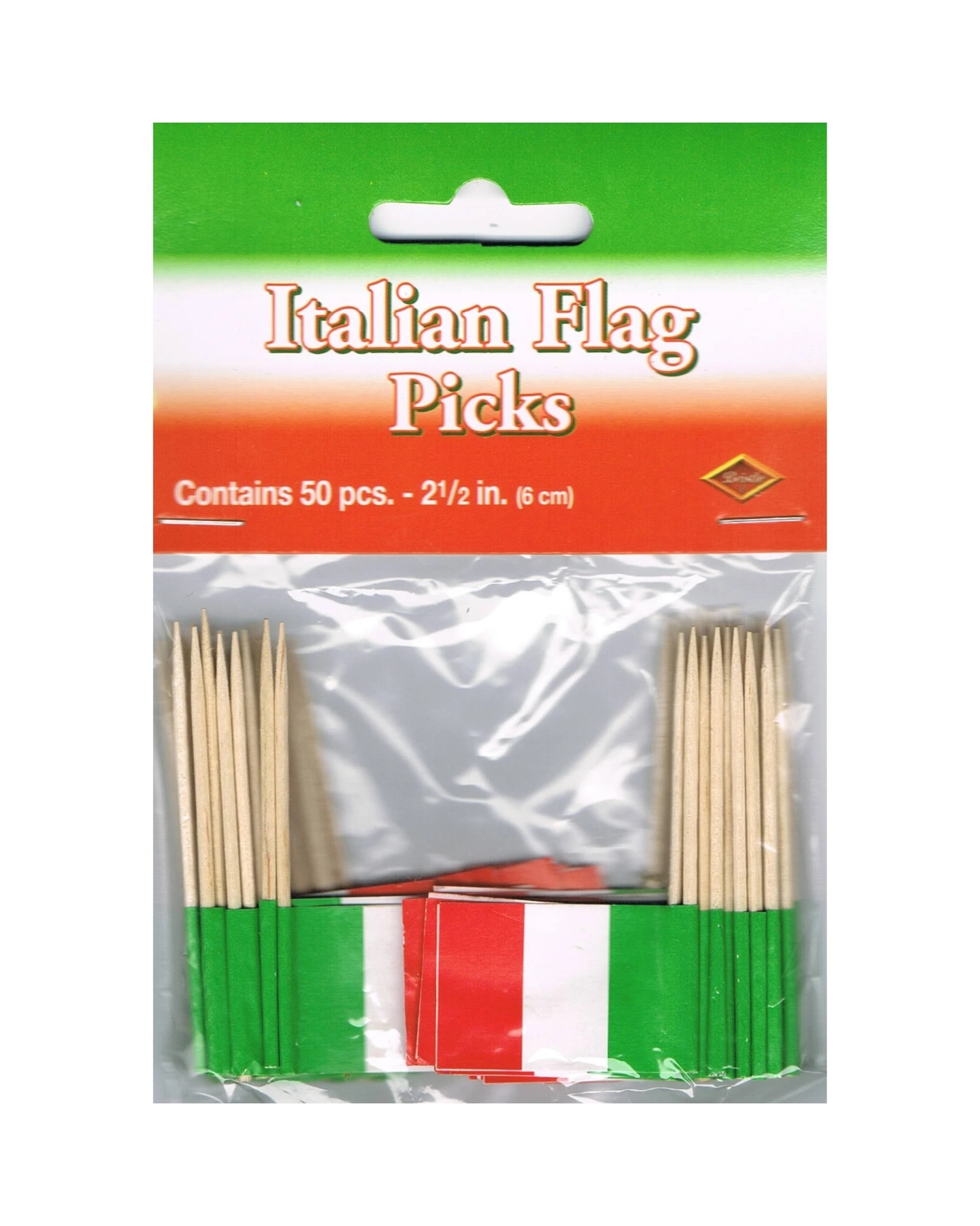 1 Beistle Italian Flag Picks Pack of 50Multi - Multi, 1 of 1
