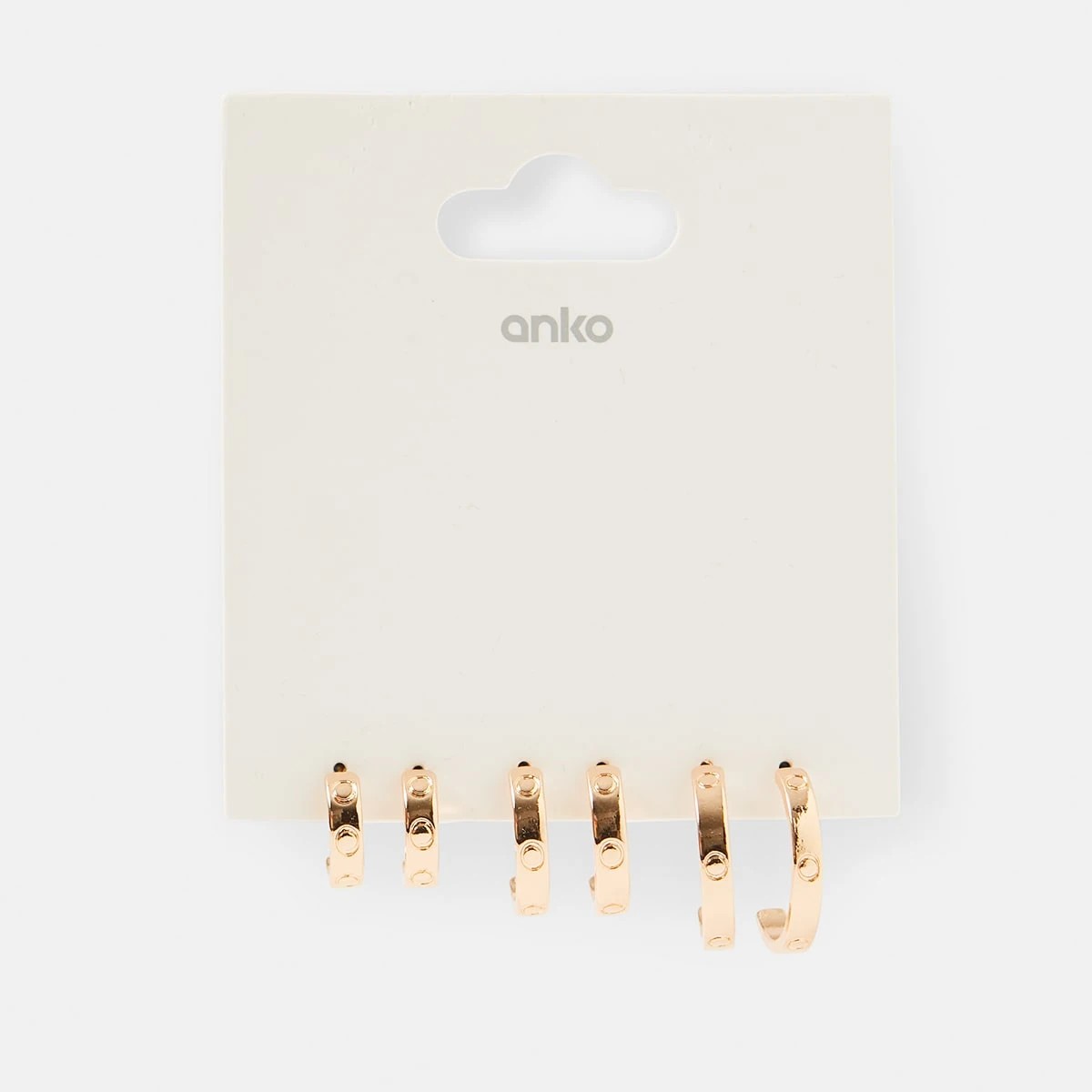 4 3 Pack Gradual Circle Hoop Earrings - Gold Tone, 4 of 4