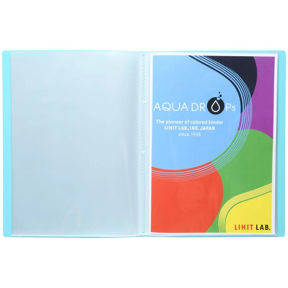 4 Aqua Drops Display Book A4 20 Pockets Vivid Teal, 4 of 4
