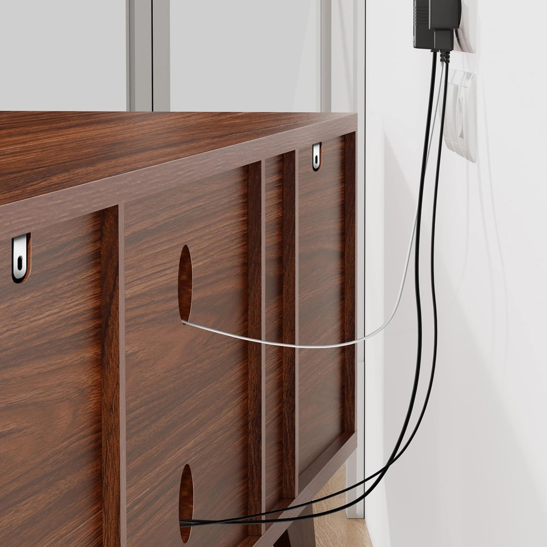 6 Alfordson Entertainment Unit TV Cabinet Stand 180cm Drawer Shelf - Walnut, 6 of 10