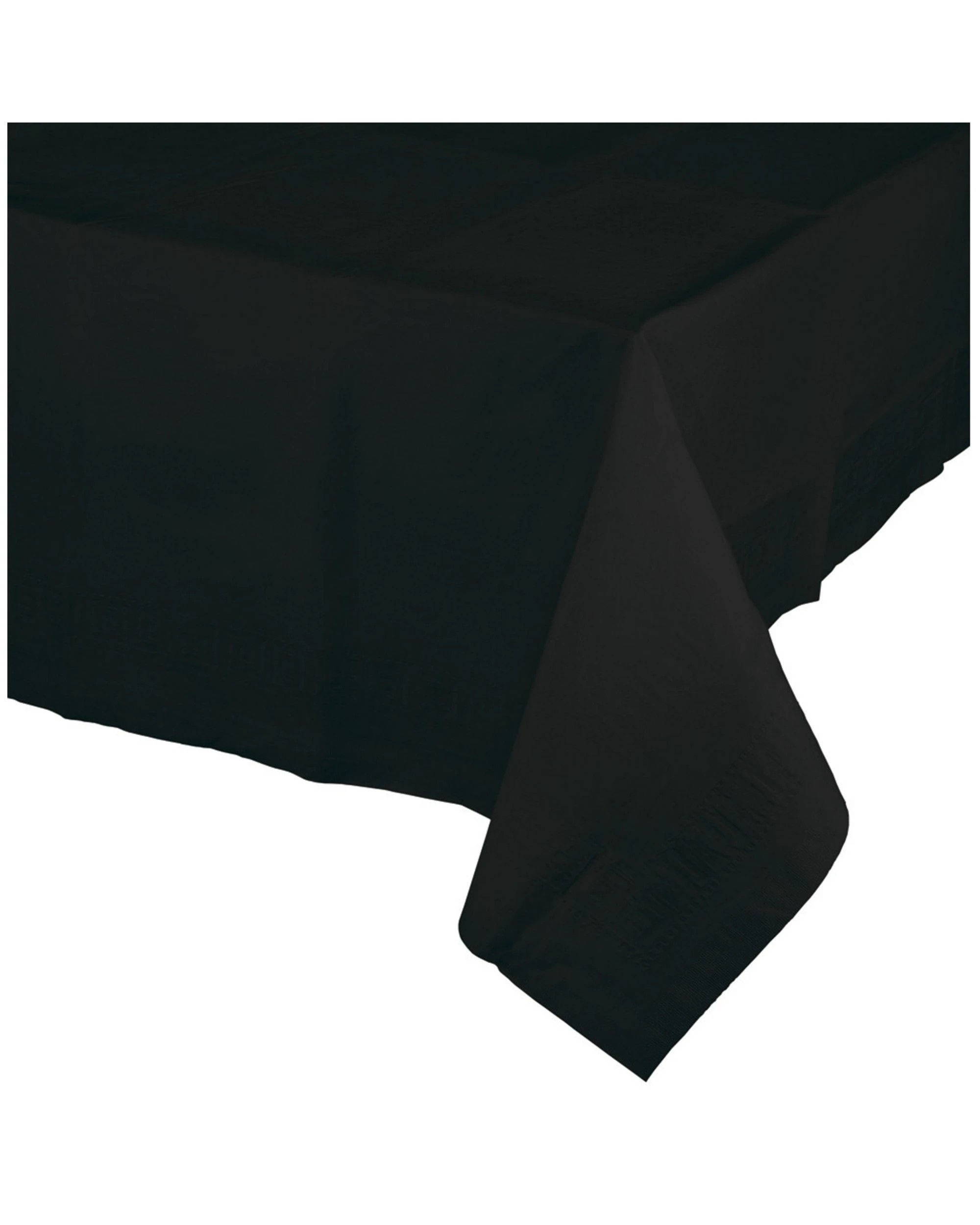 1 Creative Converting Rectangular Paper Tablecloth With Waterproof Lining - Black, 1 of 1