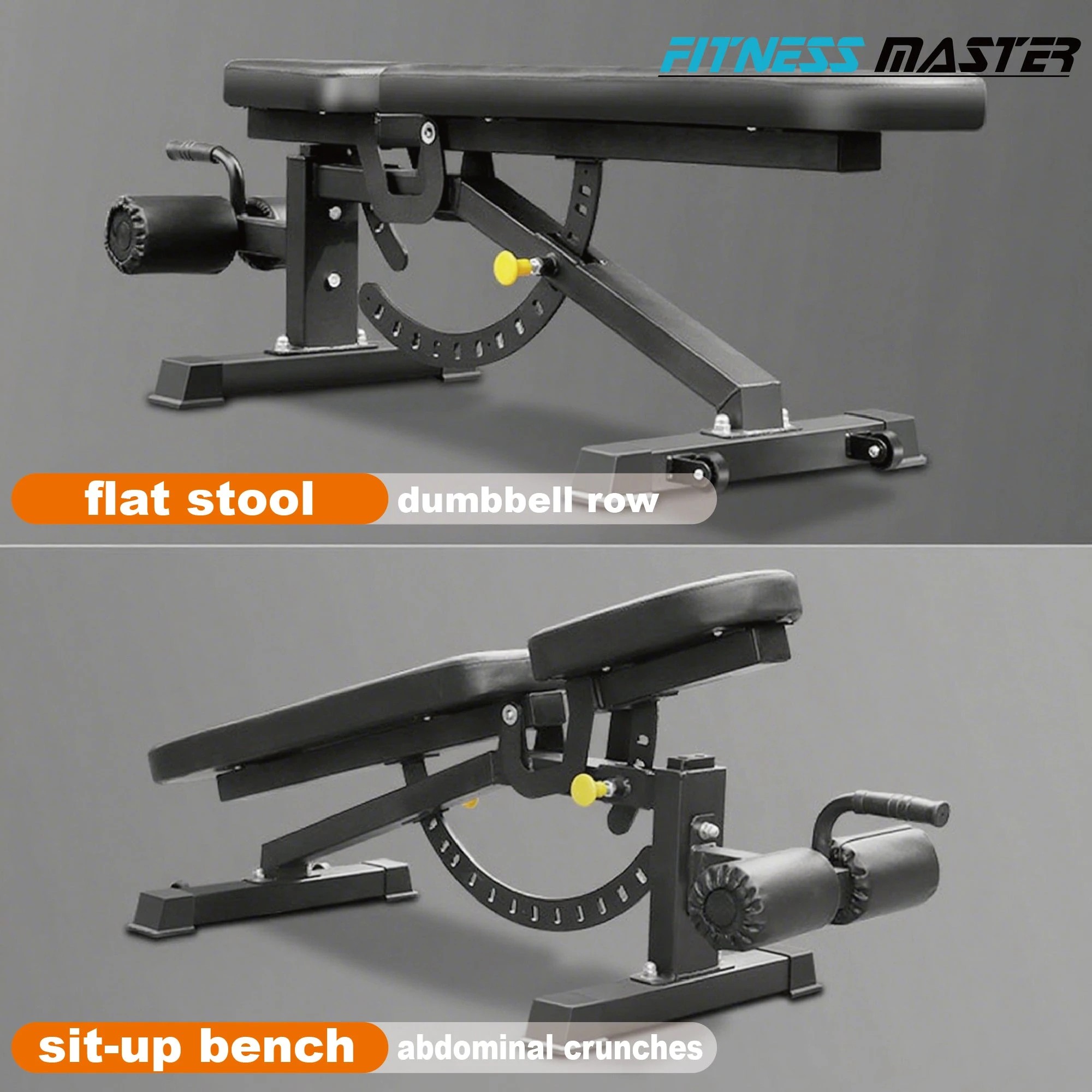 7 Fitness Master Adjustable Weight Bench 14 Backrests Incline Home Workout 1100lbs, 7 of 9