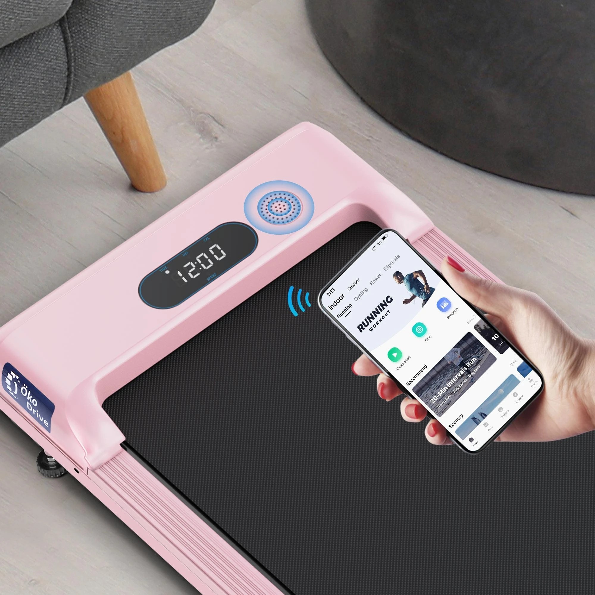 3 Black Lord Treadmill Electric Walking Pad Home Office Gym Fitness Foldable - Pink, 3 of 9