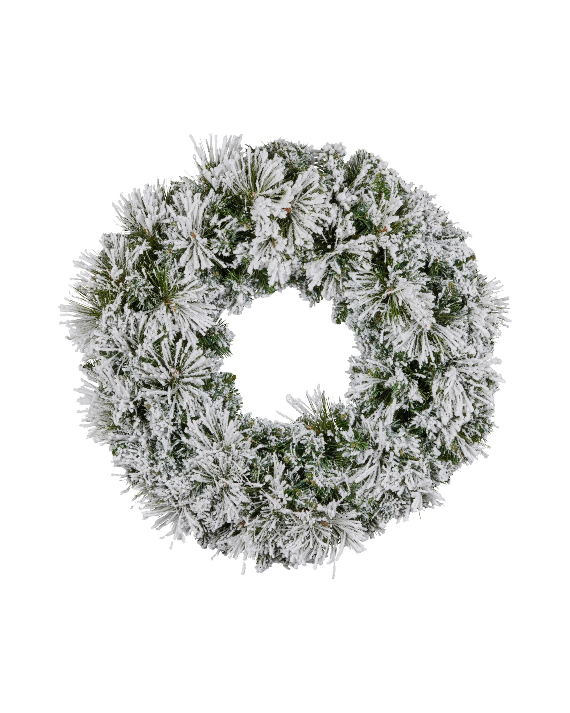 2 Christabelle 61cm Snow Christmas Wreath Lush Majestic Front Door Decoration Ornament, 2 of 8