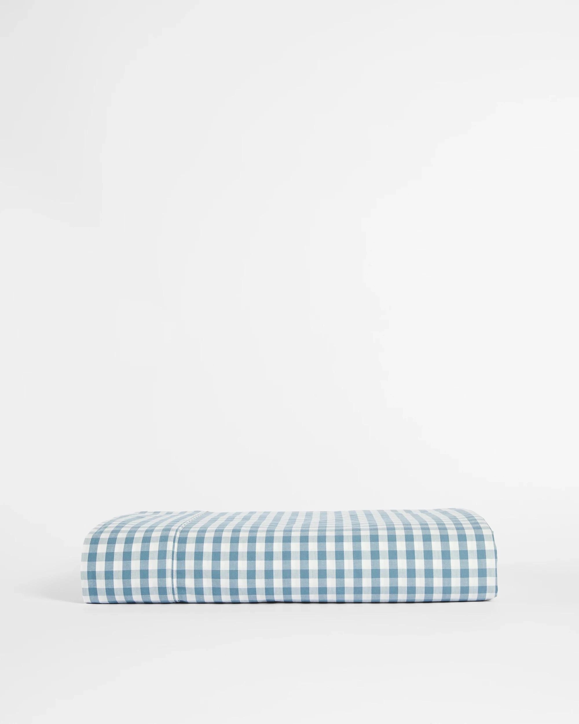 4 Target Gingham Australian Cotton Mix & Match Flat Sheet - Queen Bed - Blue, 4 of 4