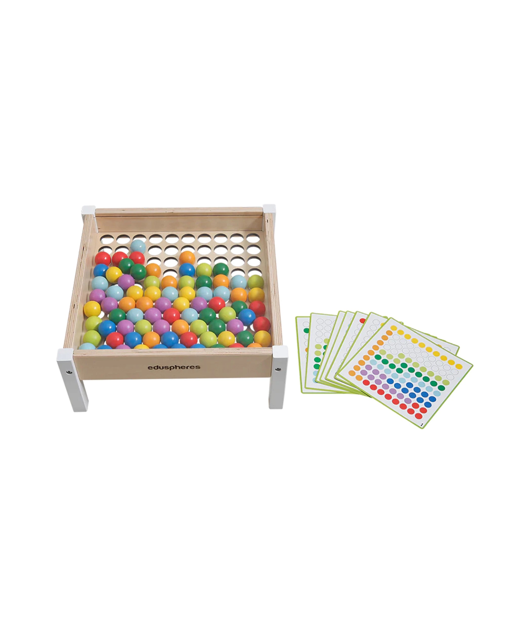 1 Edusphere Magic Fingers Table 7Pc Educational Toy Fine Motor Skills Wooden Box
 - multi, 1 of 3