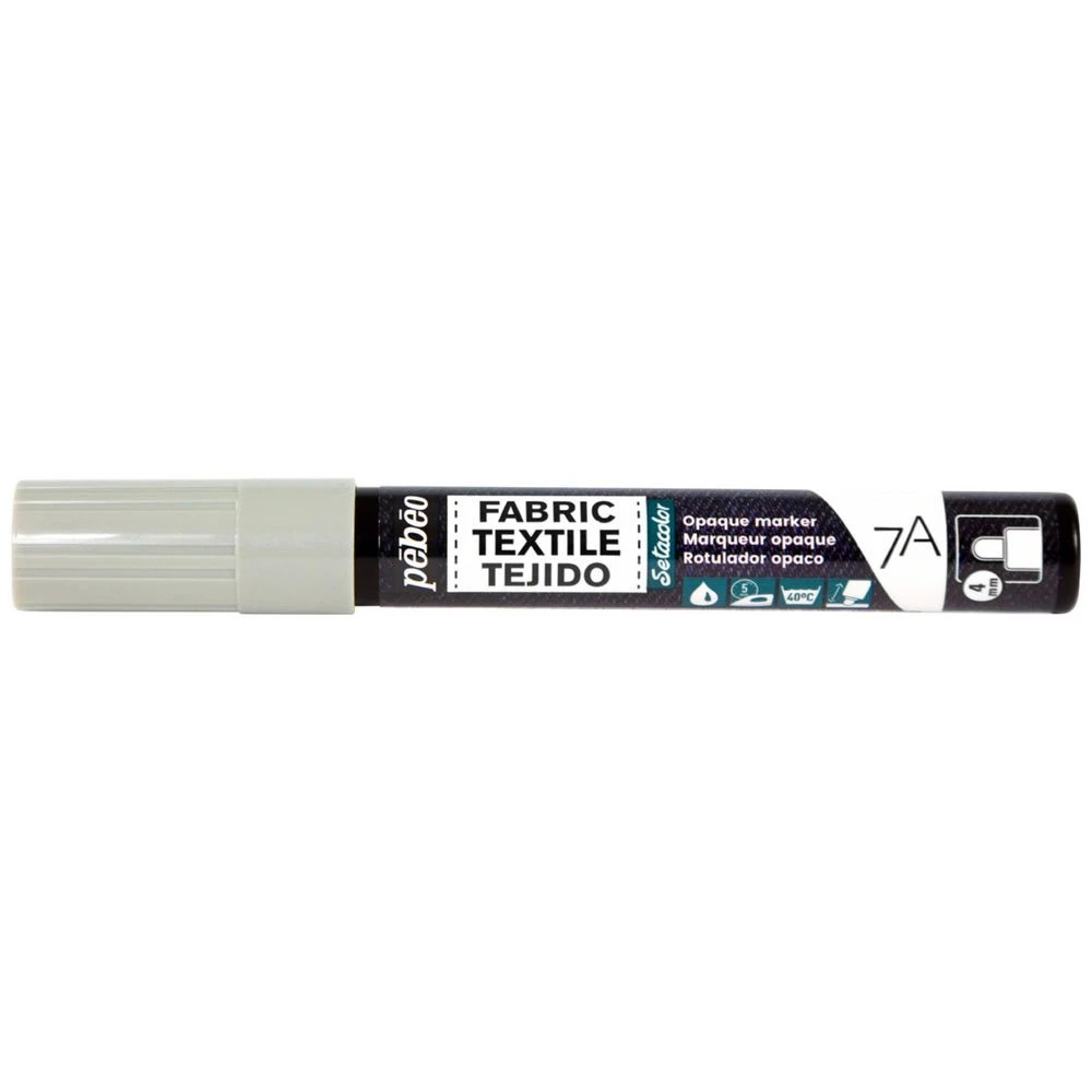 1 Pebeo 7A Opaque Fabric Marker 4mm Pastel Taupe, 1 of 2