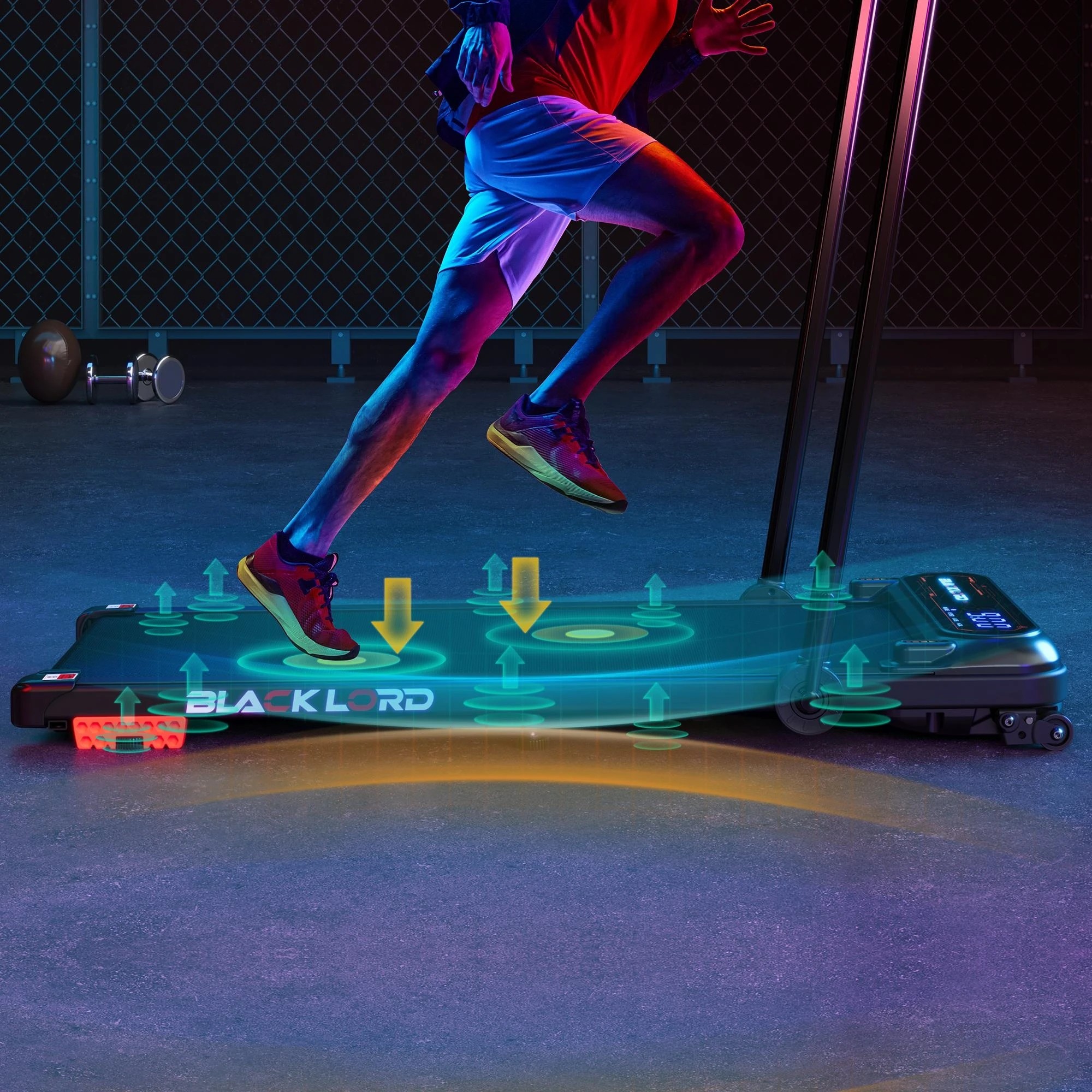 5 Black Lord Treadmill Electric Walking Pad Incline Shock Absorbers Foldable - Black, 5 of 10