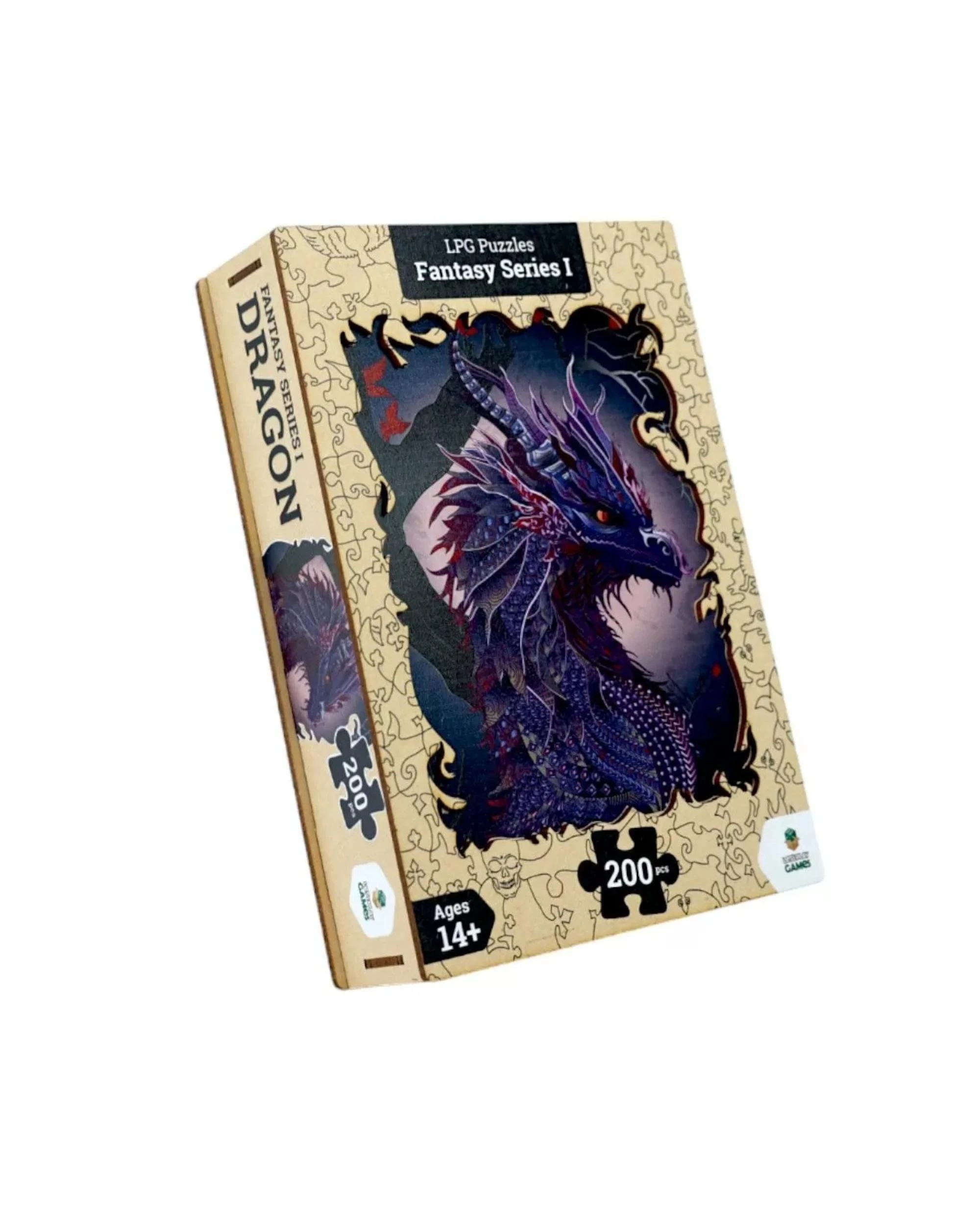 3 Let's Play Games Fantasy Series 01 Dragon Portrait 200 Piece Wooden Jigsaw Puzzle, 3 of 4
