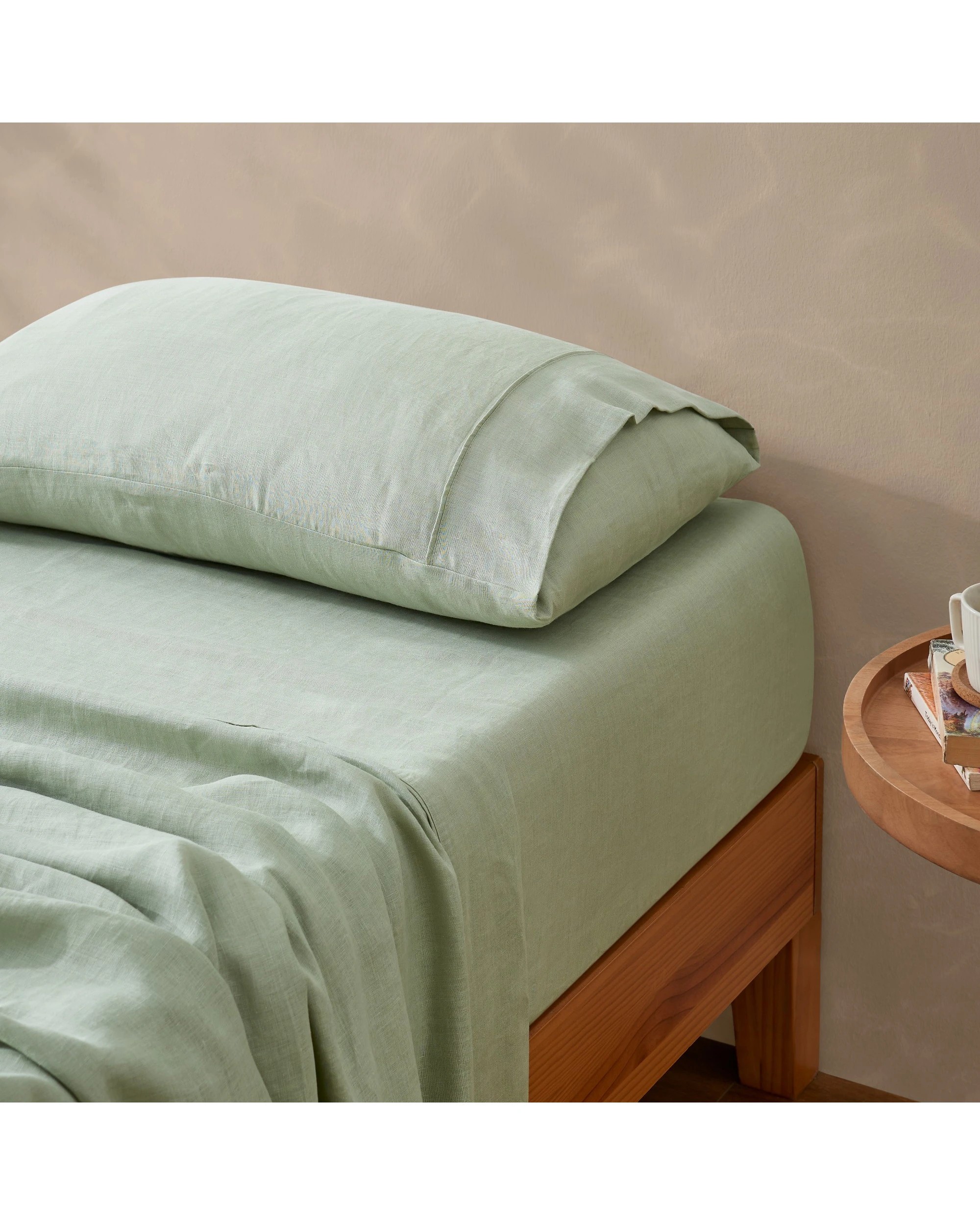 2 Natural Home Vintage Washed 100% Hemp Sheet Set - Queen Bed - Sage, 2 of 8