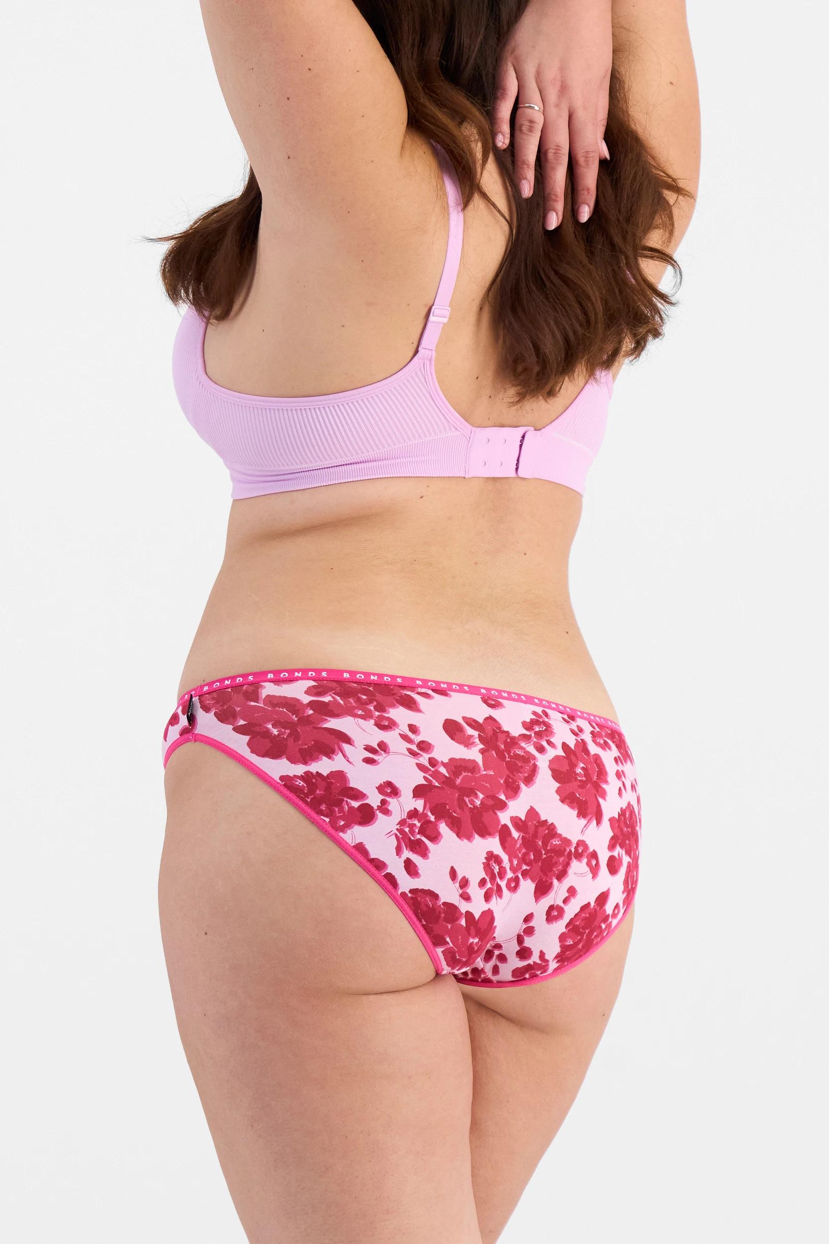 3 Bonds 2 Pack Hipster Bikini Briefs PINK, 3 of 4