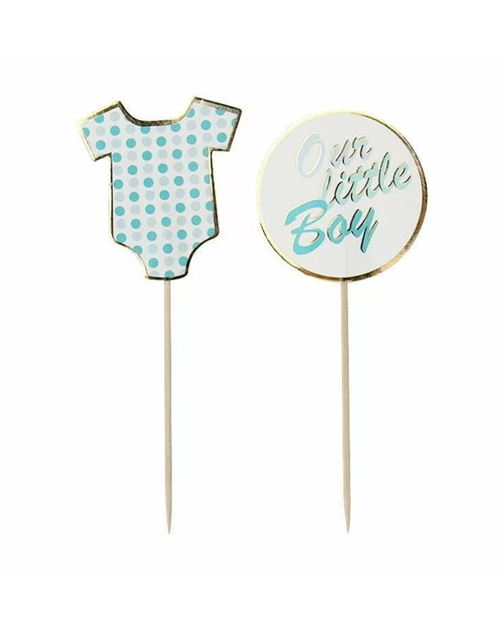 1 Party Maker 8pc Cake Toppers Picks Baby Shower Decorations Pack - Blue, 1 of 1