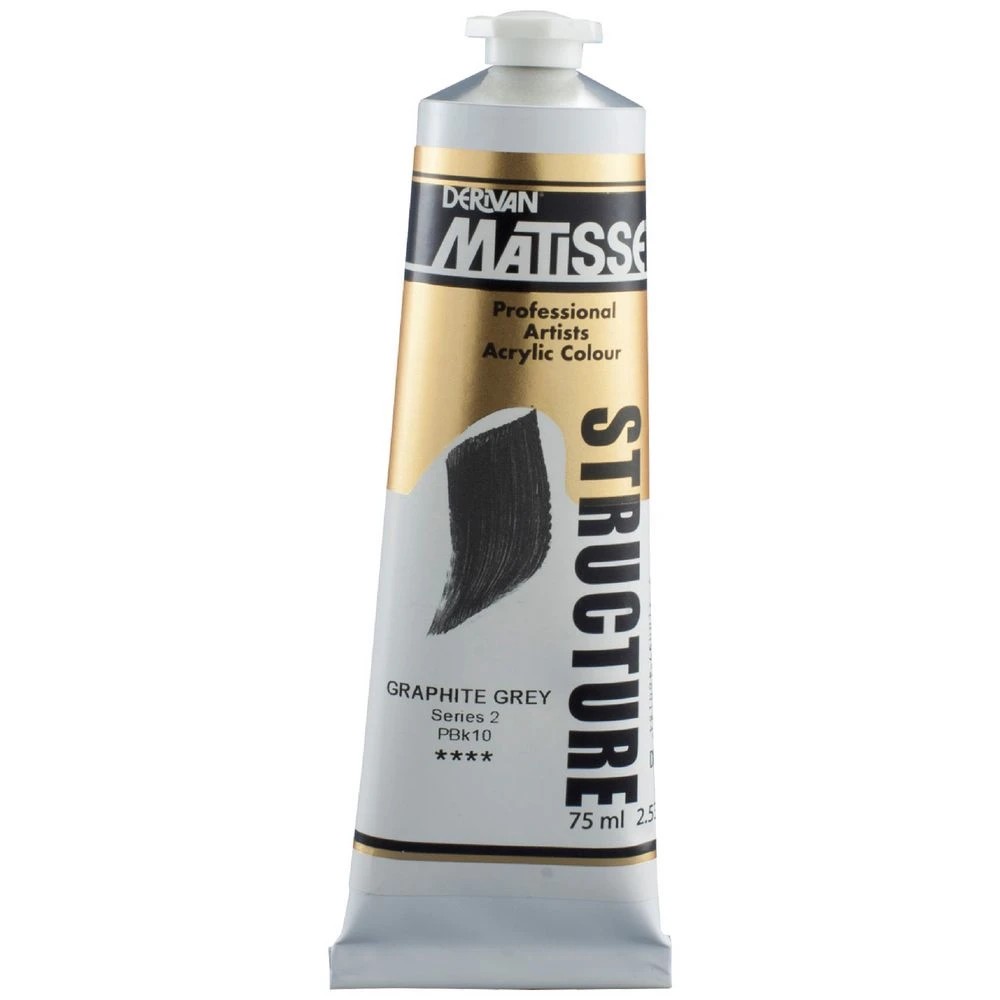 1 Derivan Matisse Structure Paint 75mL Graphite Grey S2, 1 of 2