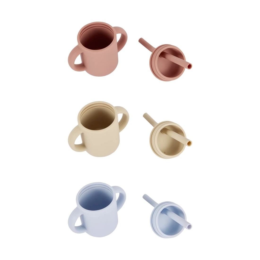 2 Silicone Sippy Cup with Straw - Assorted, 2 of 7