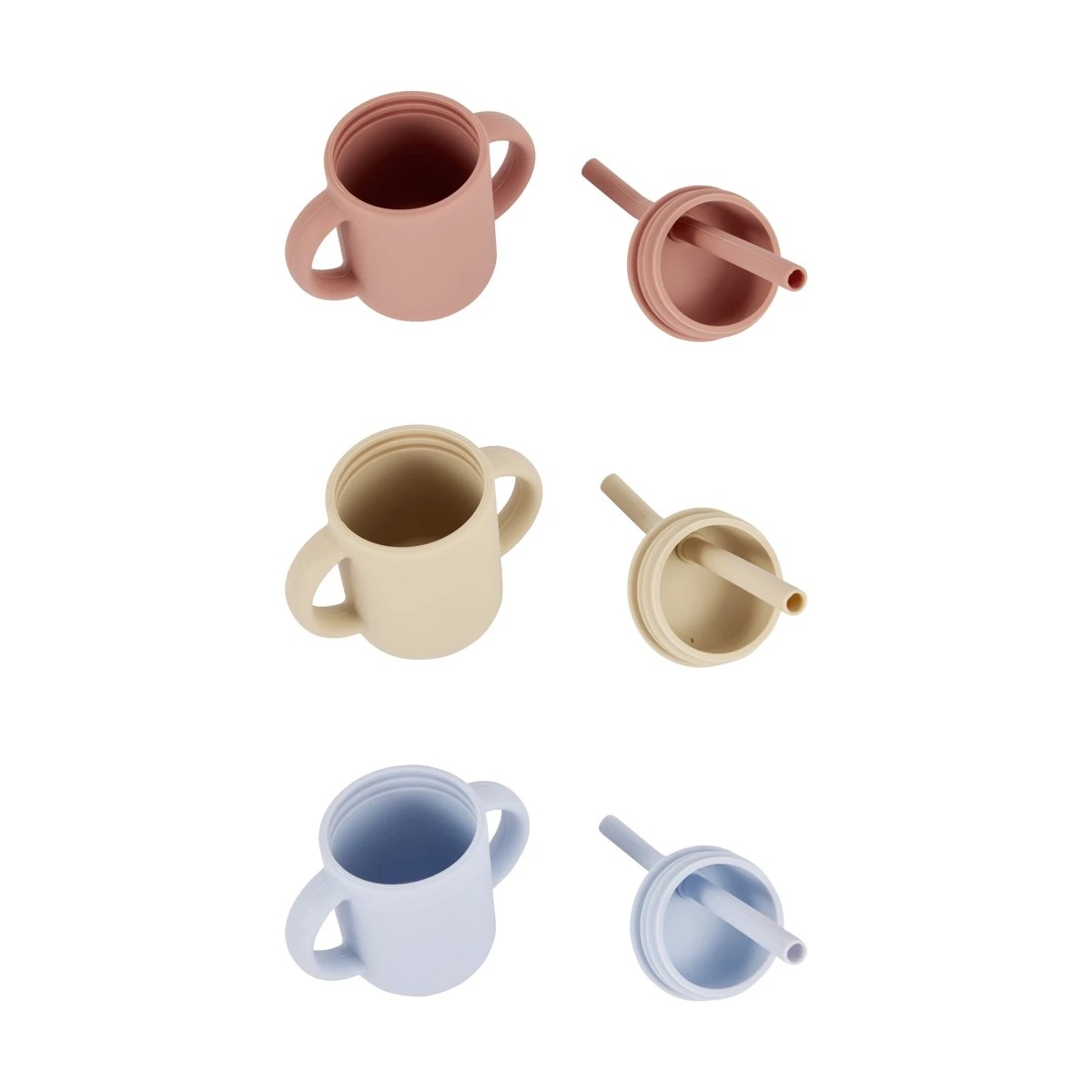 2 Silicone Sippy Cup with Straw - Assorted, 2 of 7