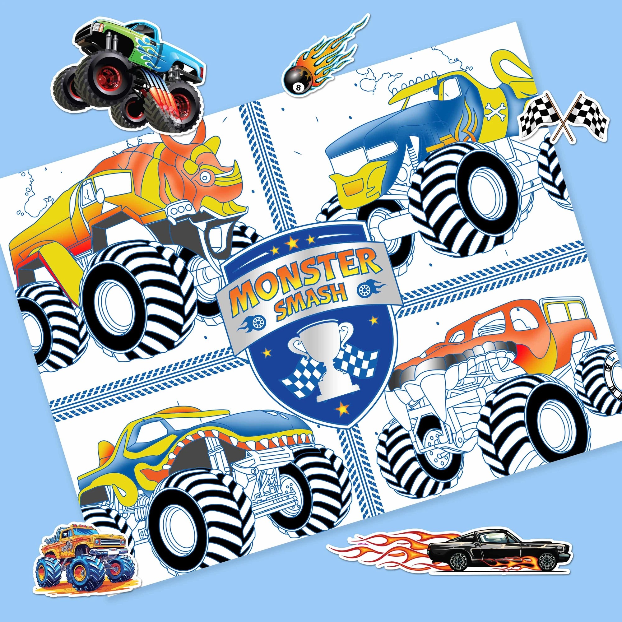 5 Kaleidoscope Colouring: Monster Machines Colour and Activity Set with Lap Desk - Book, 5 of 6