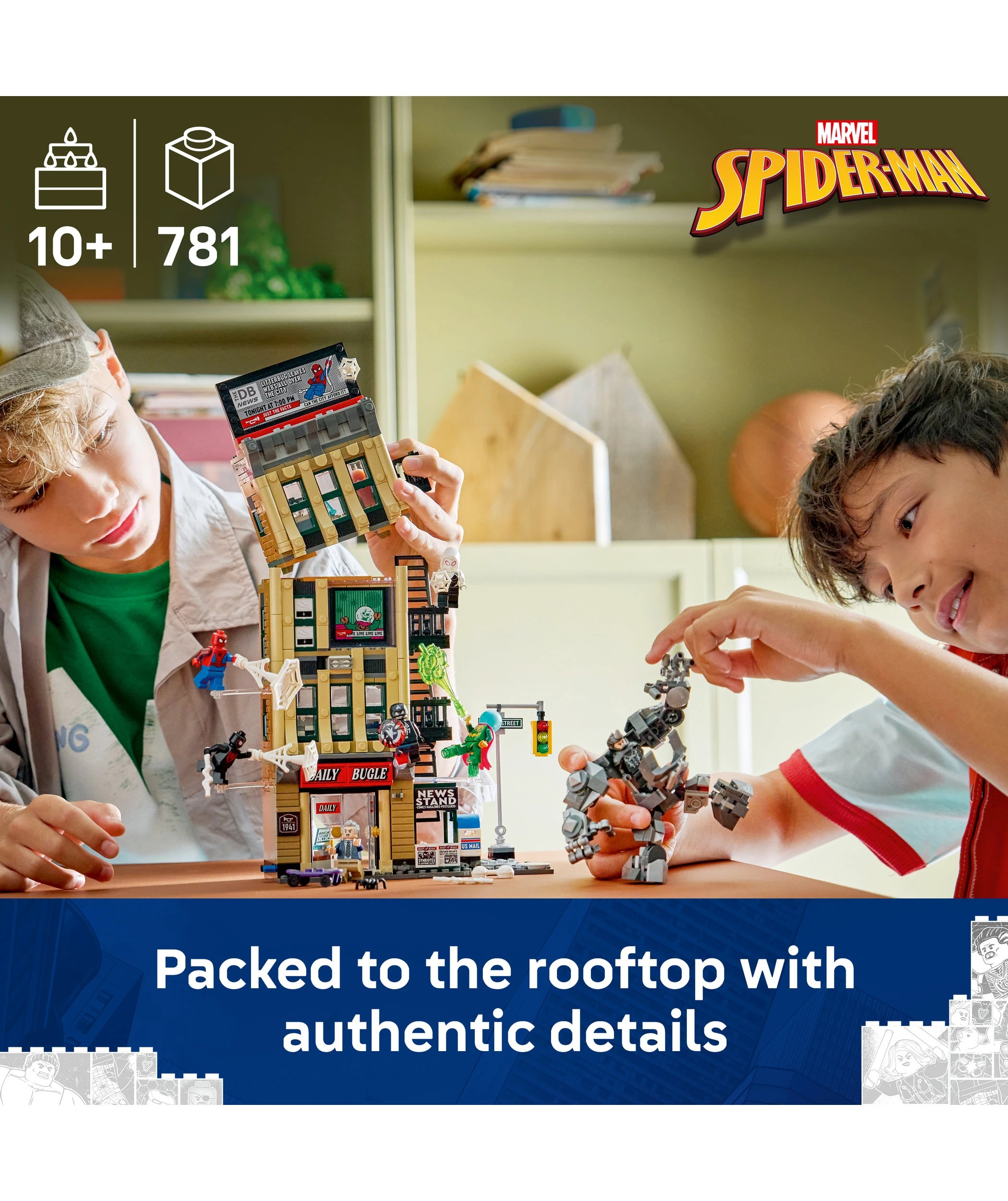 3 LEGO Super Heroes Spider-Man vs. Mysterio: The Daily Bugle 76342, 3 of 10