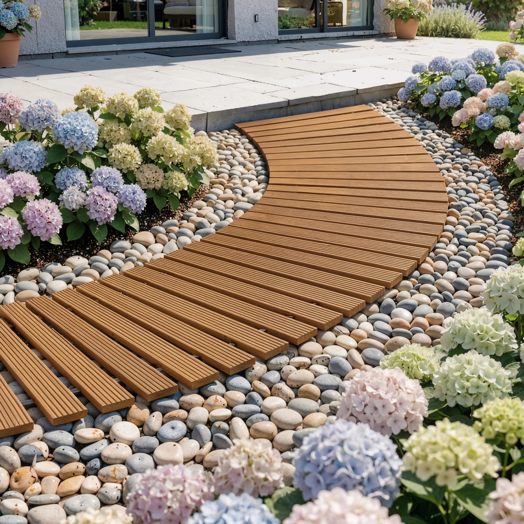 8 Gardeon 8FT Wooden Garden Pathway Roll-Out Curved Walkway Outdoor Backyard - Brown, 8 of 8