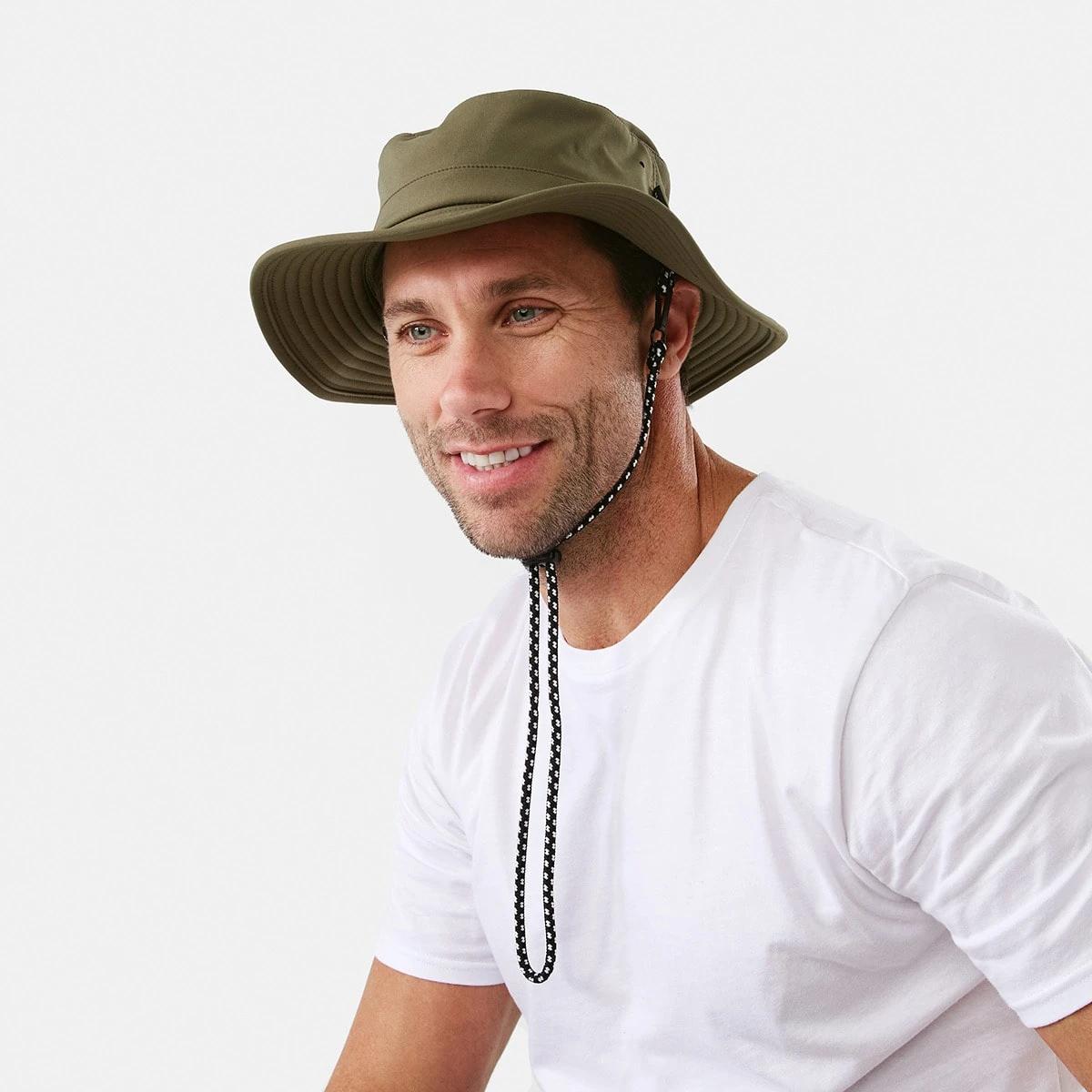 3 Water Resistant Wide Brim Hat Grn Khaki, 3 of 4