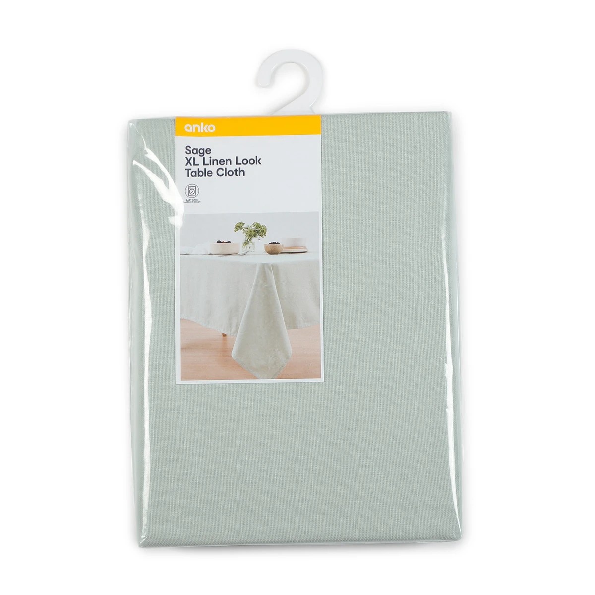 5 Sage Extra Large Linen Look Table Cloth, 5 of 5