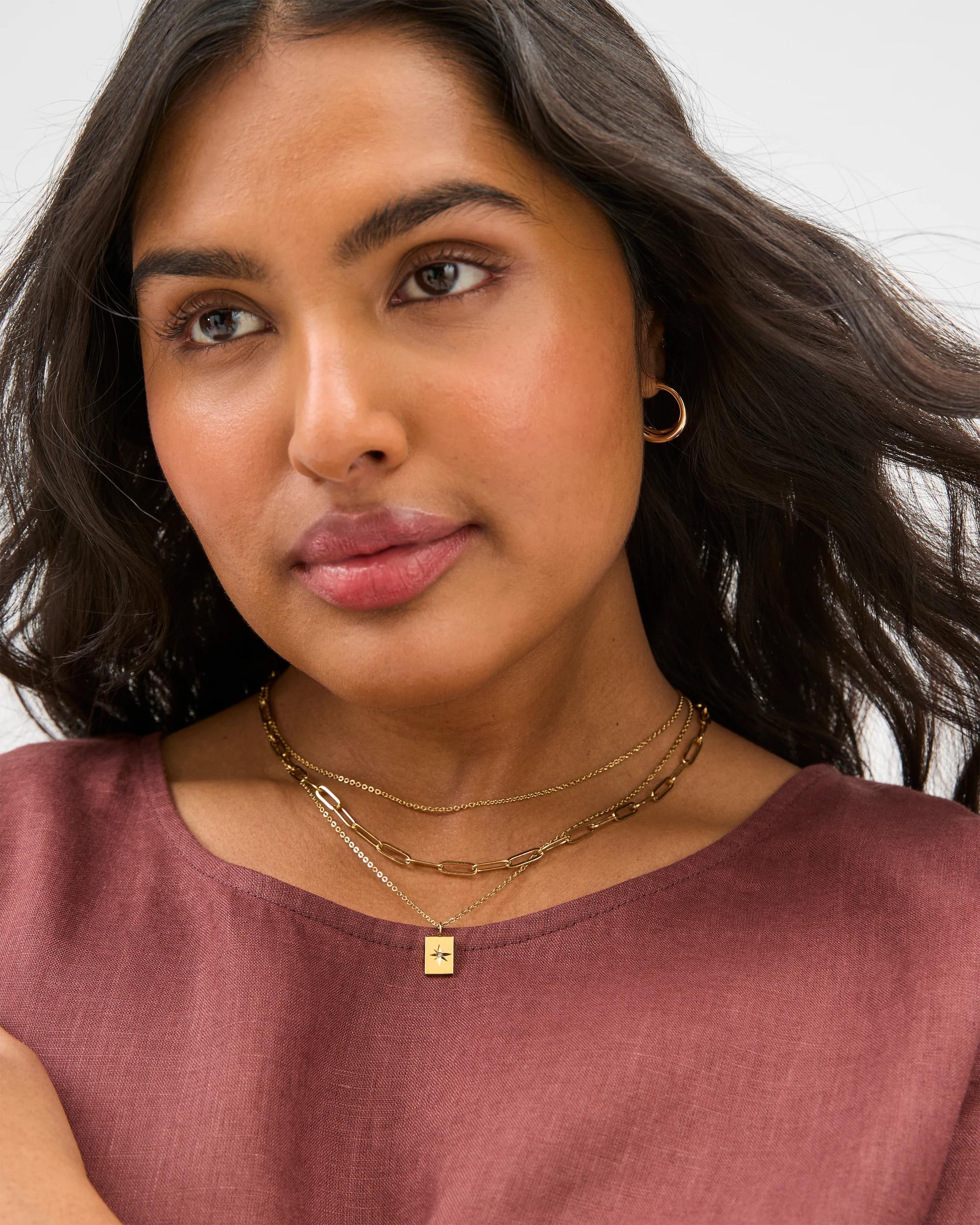 2 Target Waterproof 3 Pack Pendant Necklace Set GOLD, 2 of 4