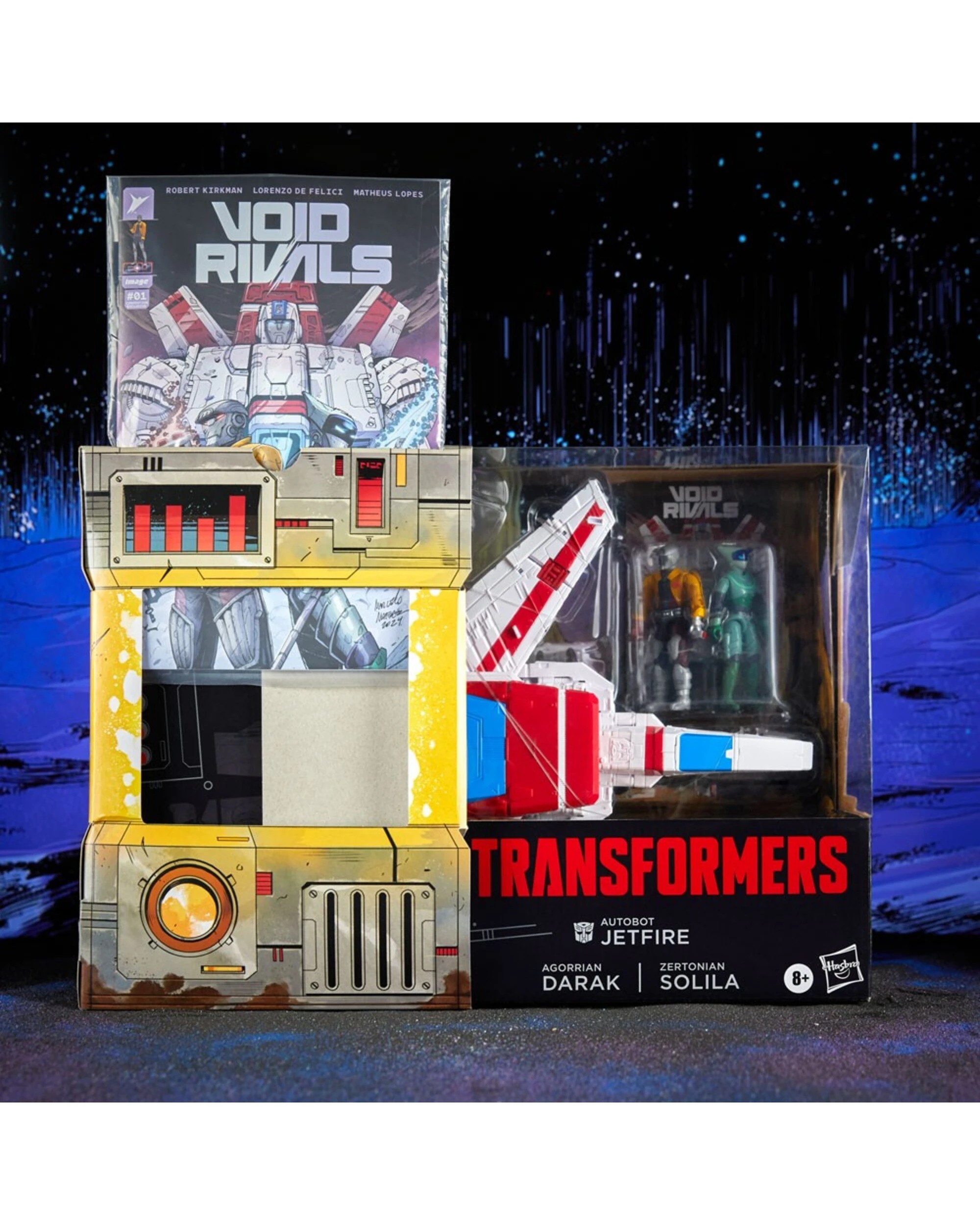 5 Transformers - Void Rivals Autobot Jetfire, Zertonian Solila & Agorrian Darak Figure 3-Pack, 5 of 5