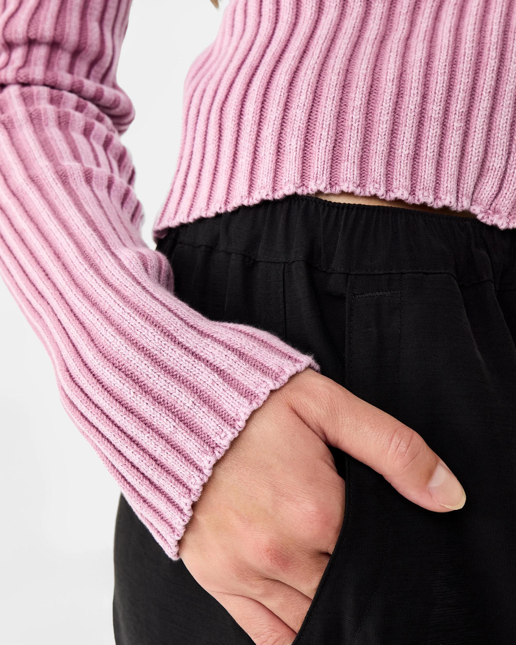 10 Funnel Neck Knit Zip Through Jumper Orchid, 10 of 10