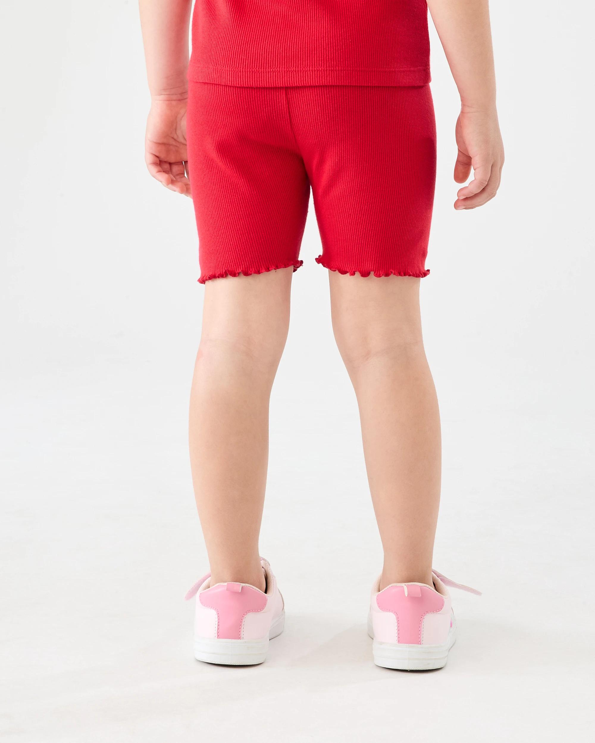 2 Printed Rib Bike Shorts Lolli Red, 2 of 6